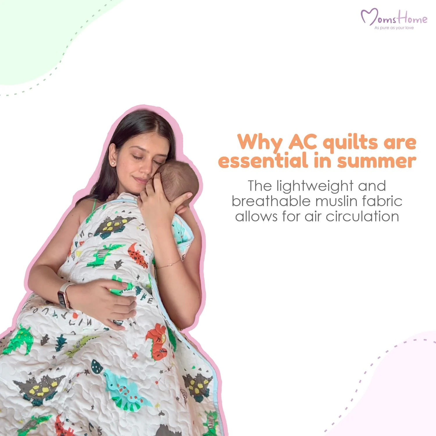 Ac Quilt Blanket cum Bedspread | 0-3 Years | 100X120 cm | Machine Washable | Pack of 1 - Image 8