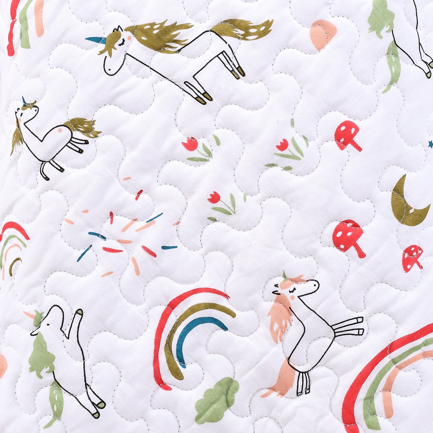 Ac Quilt Blanket cum Bedspread | 0-3 Years | 100X120 cm | Machine Washable | Unicorn - Image 4
