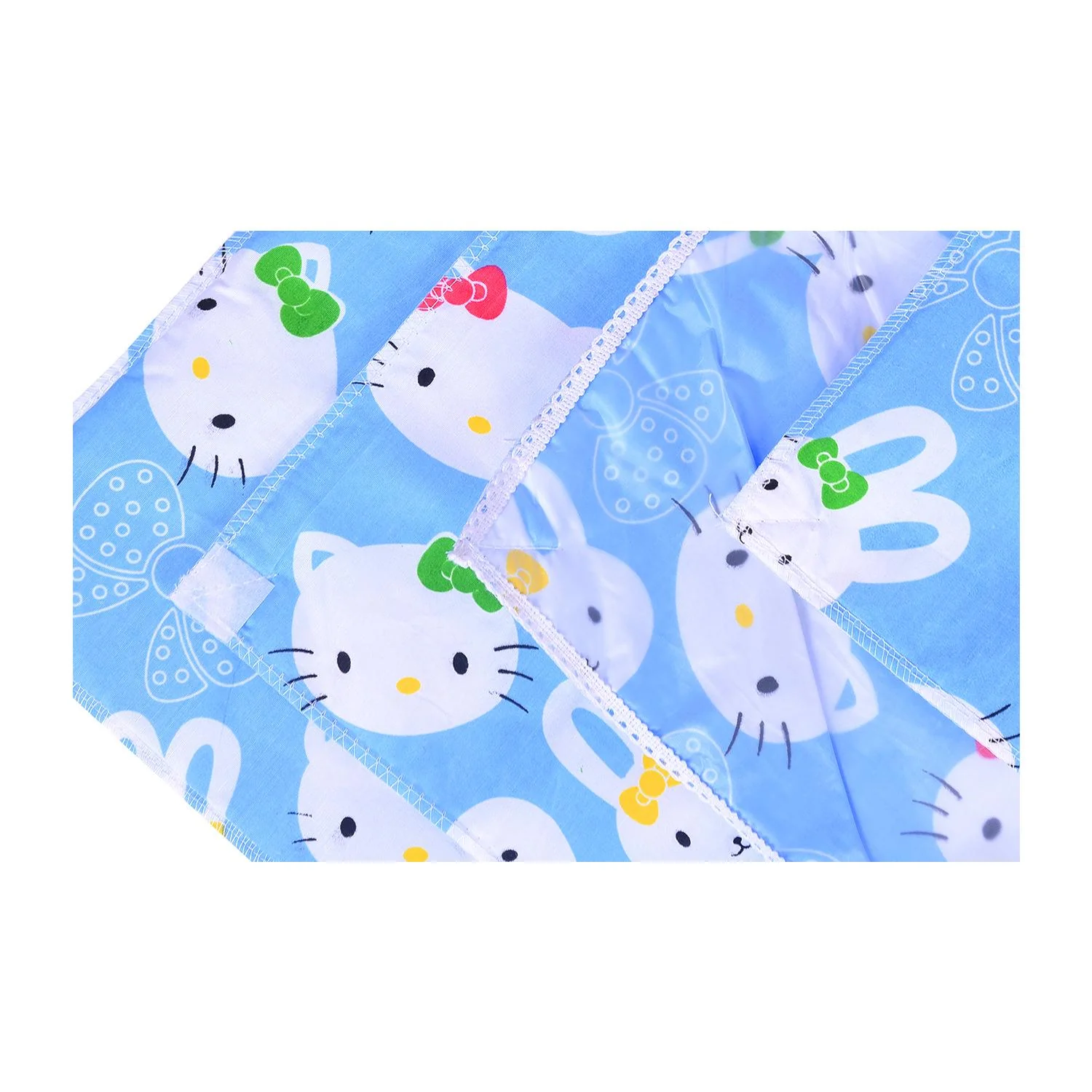 Baby Diaper changing Mat/ Sleeping Mat-4 Sheets |0-6 Months | Mixed Design - Blue - Image 8