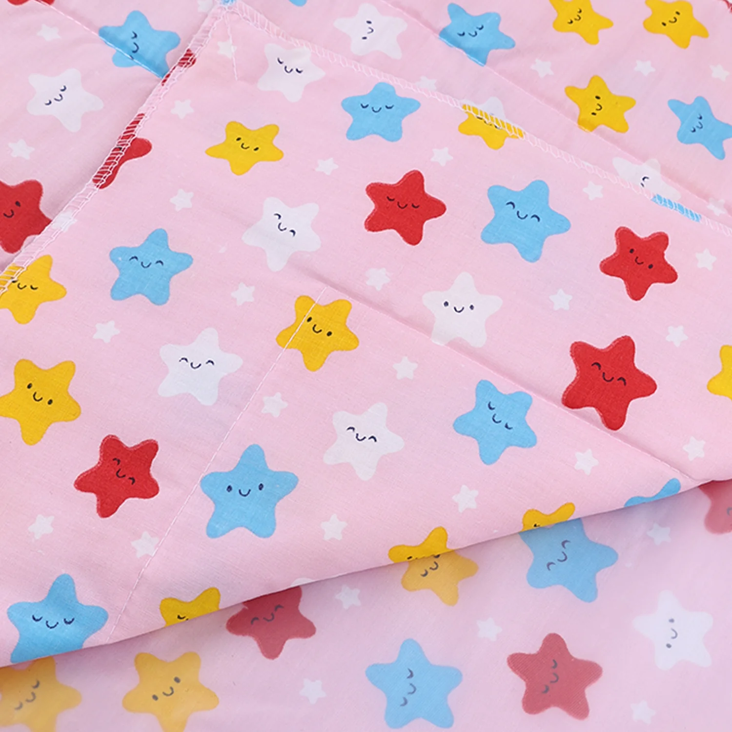 Baby Diaper changing Mat/ Sleeping Mat-4 Sheets| 0- 6 Months | Mixed Design - Pink - Image 13