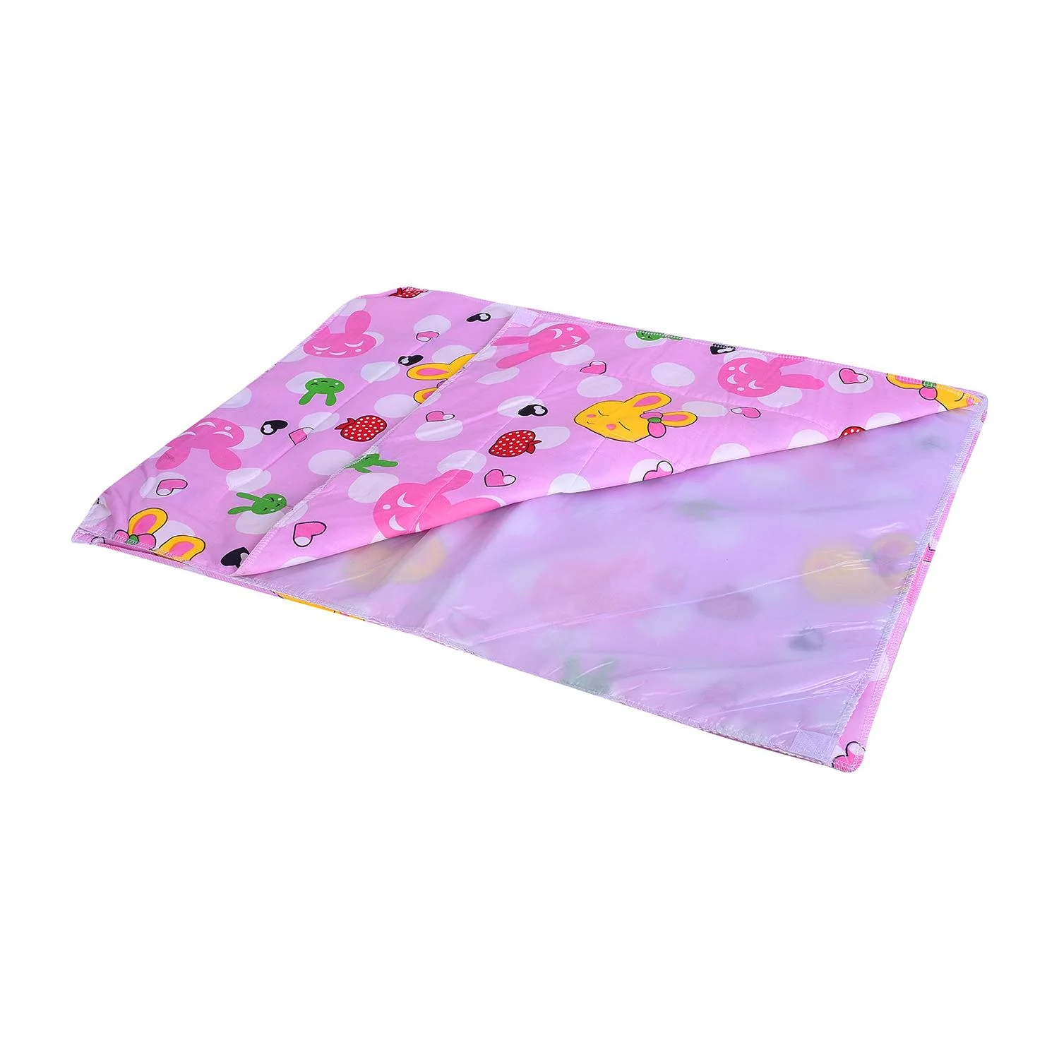 Baby Diaper changing Mat/ Sleeping Mat-4 Sheets| 0- 6 Months | Mixed Design - Pink - Image 3