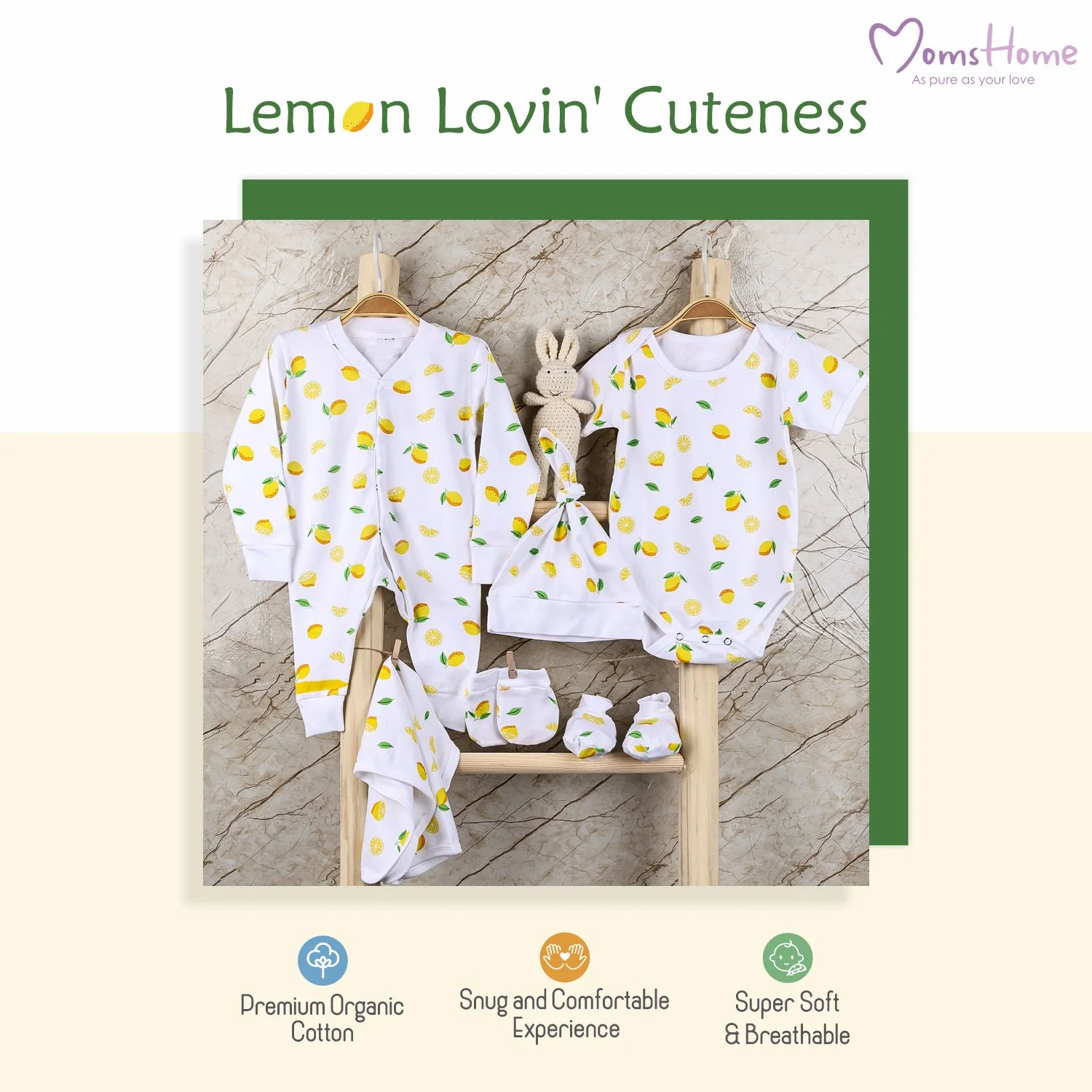 Baby Essential Gift Set | Pack of 6 | Lemon - Image 10