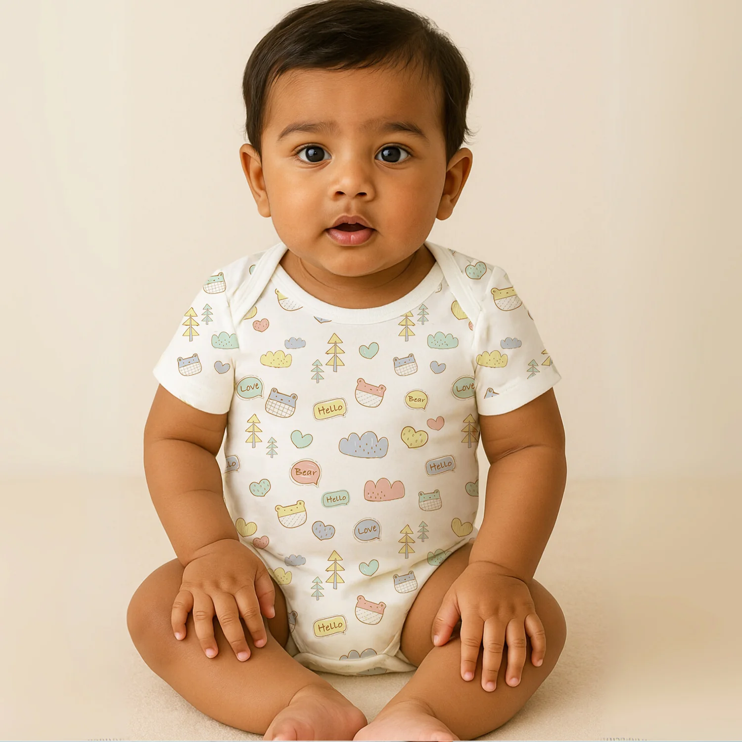 Baby Home Coming Outfit Set | Baby Shower Gift Hamper | Baby Essential Clothes Set | Joyworld | 0-3 Months | Pack of 7 - Image 4