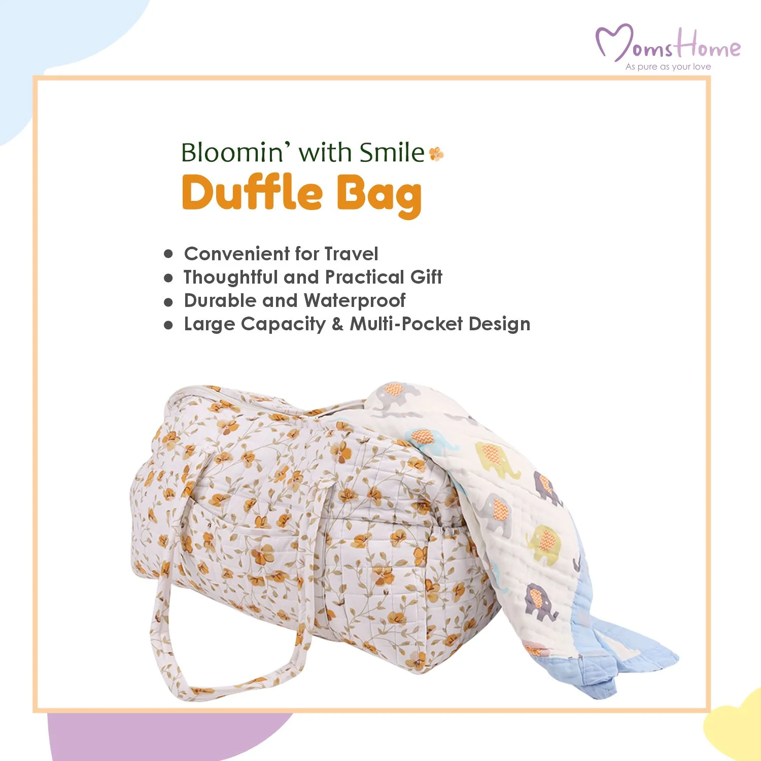 Baby Organic Cotton Diaper Carry Bag For Mothers | Bloom - Image 10