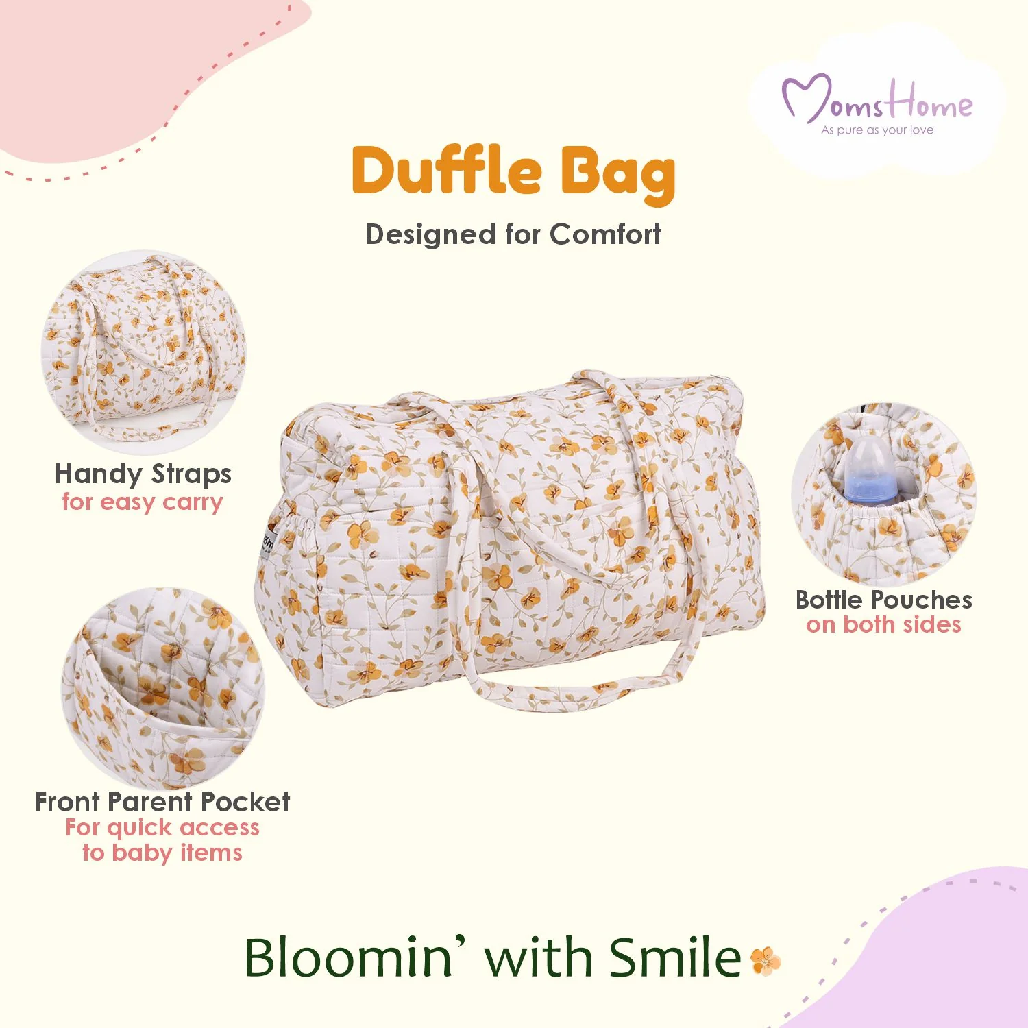 Baby Organic Cotton Diaper Carry Bag For Mothers | Bloom - Image 8