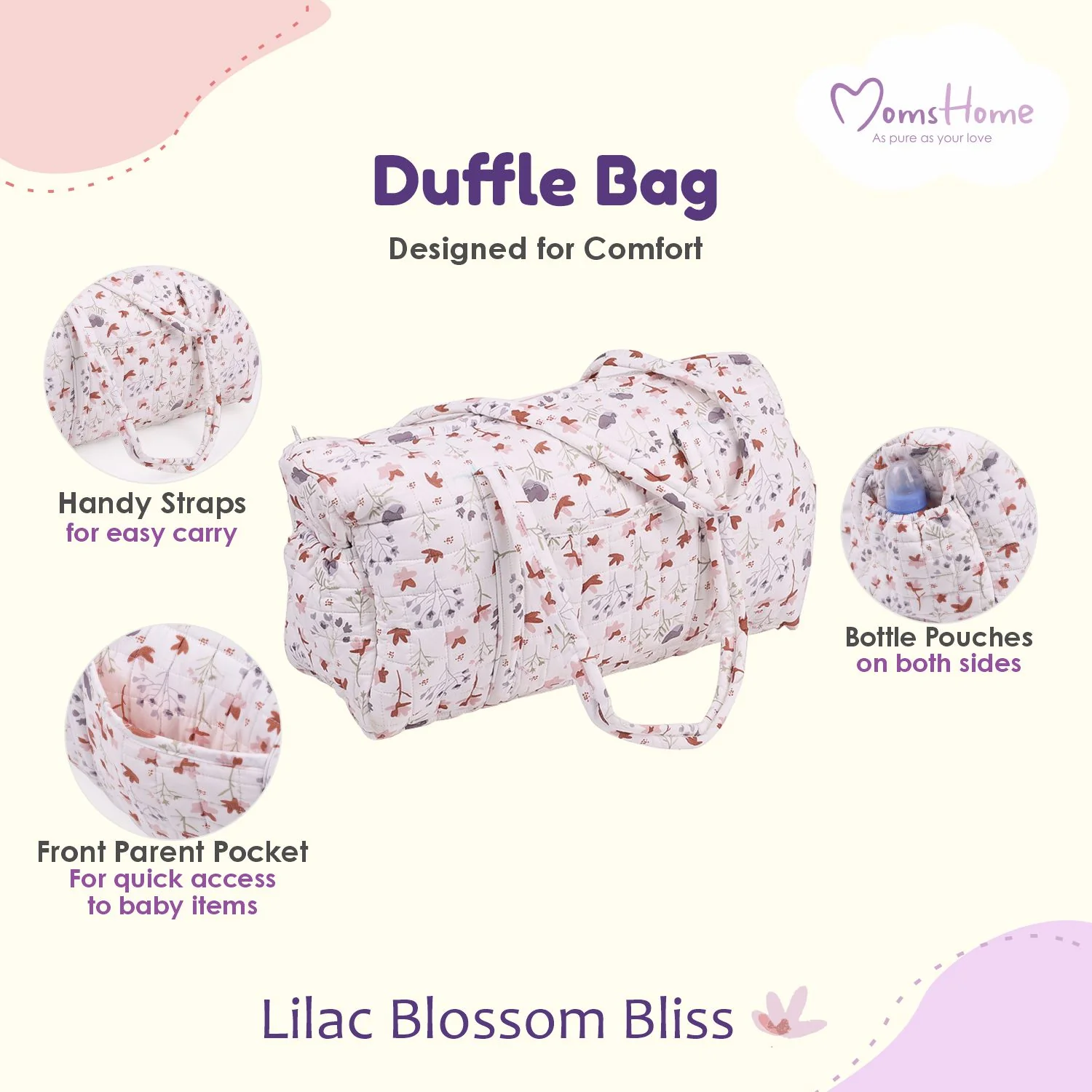 Baby Organic Cotton Diaper Carry Bag For Mothers | Blossom - Image 10