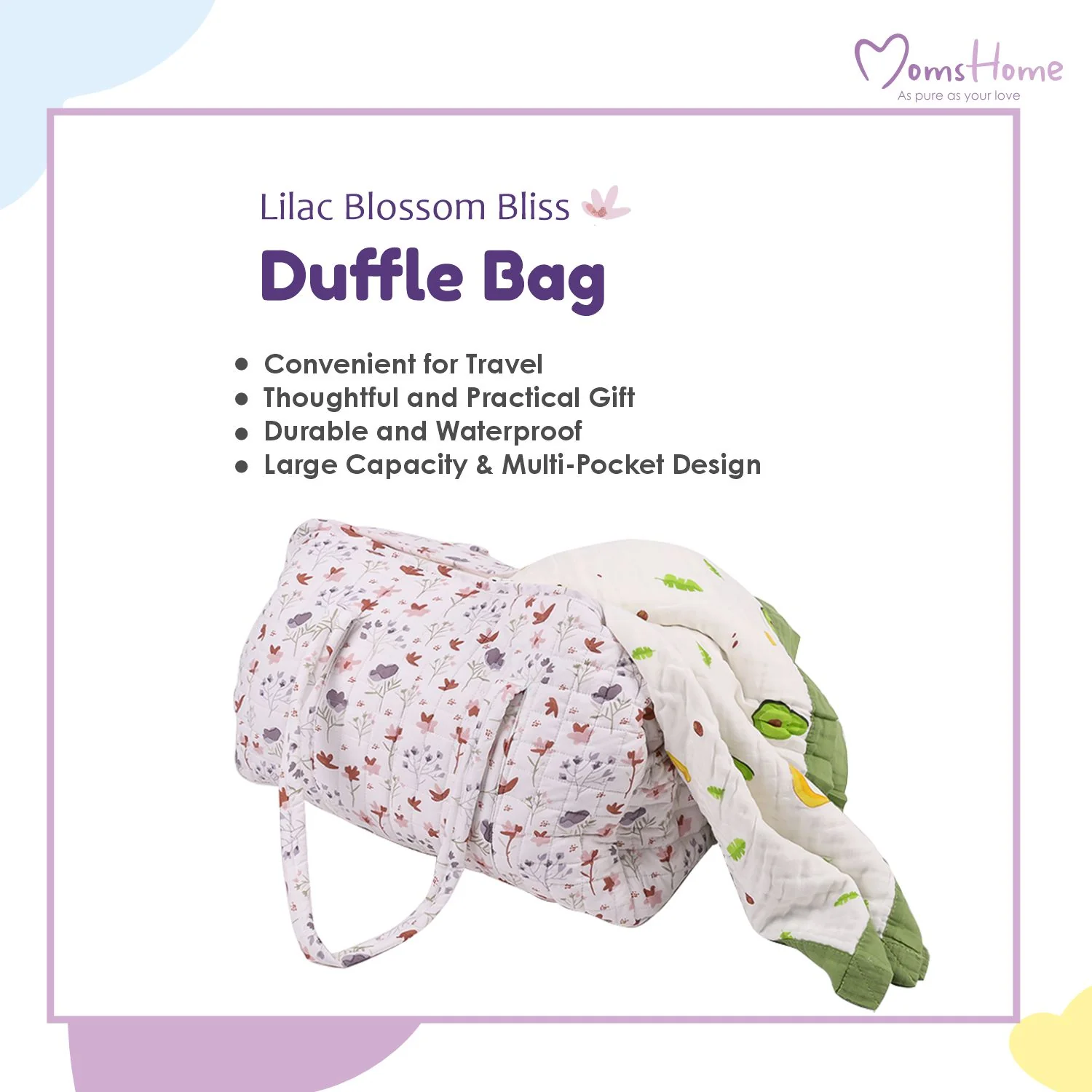 Baby Organic Cotton Diaper Carry Bag For Mothers | Blossom - Image 12