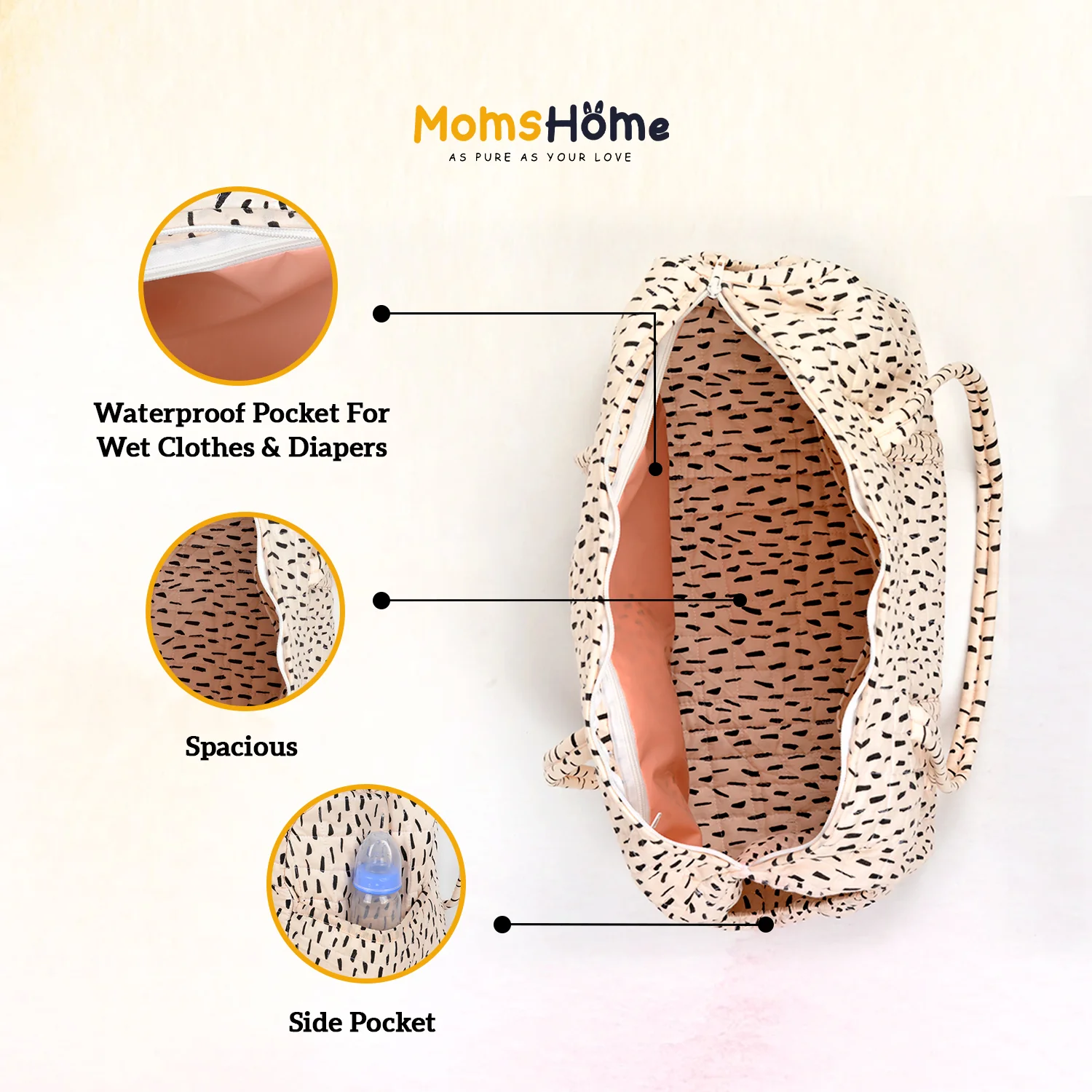 Baby Organic Cotton Diaper Carry bags for Mothers - Jungle Theme - Image 8