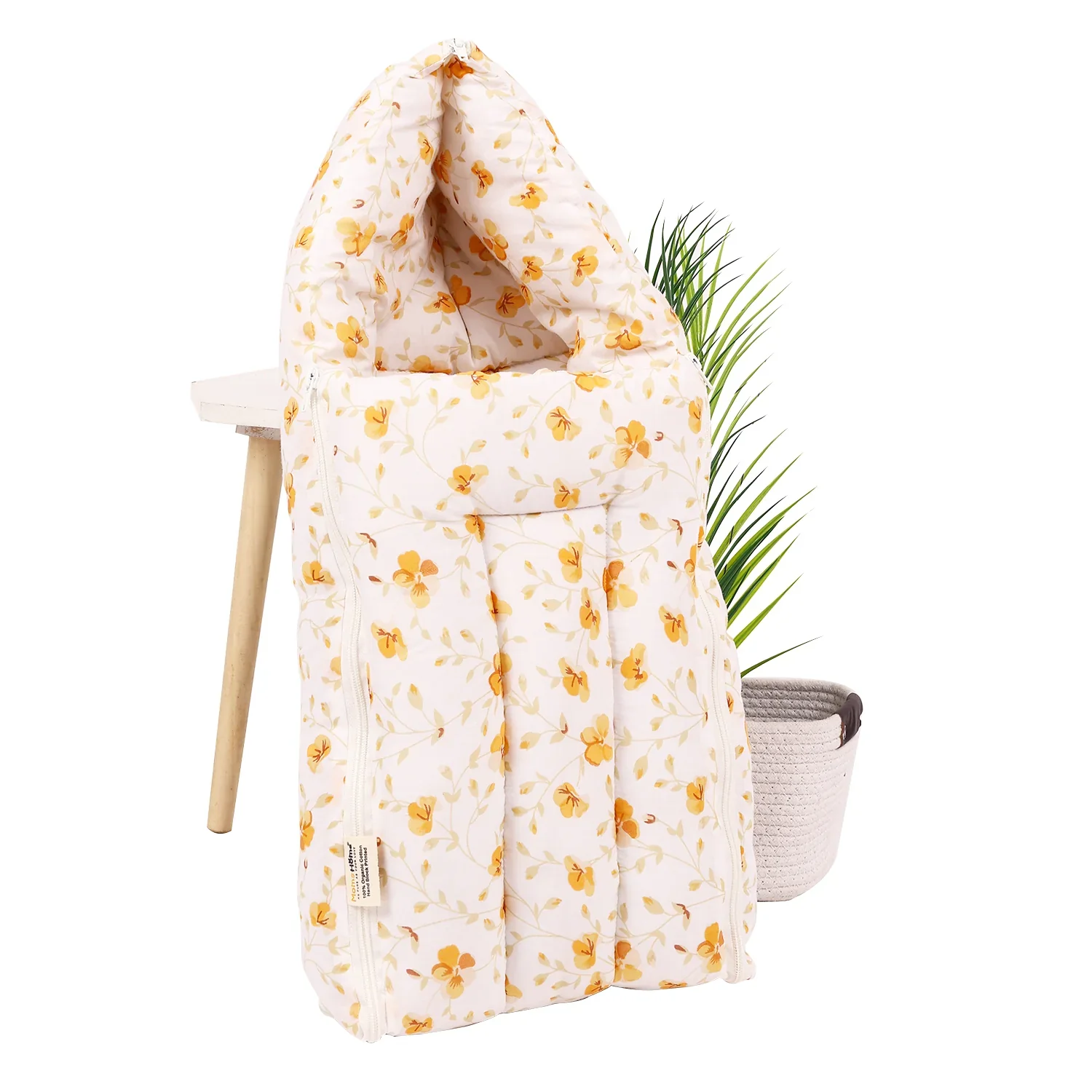 Baby Organic Cotton Muslin Sleeping cum Carrying Nest Bag | 0-3 Months | Pack of 1 - Image 4