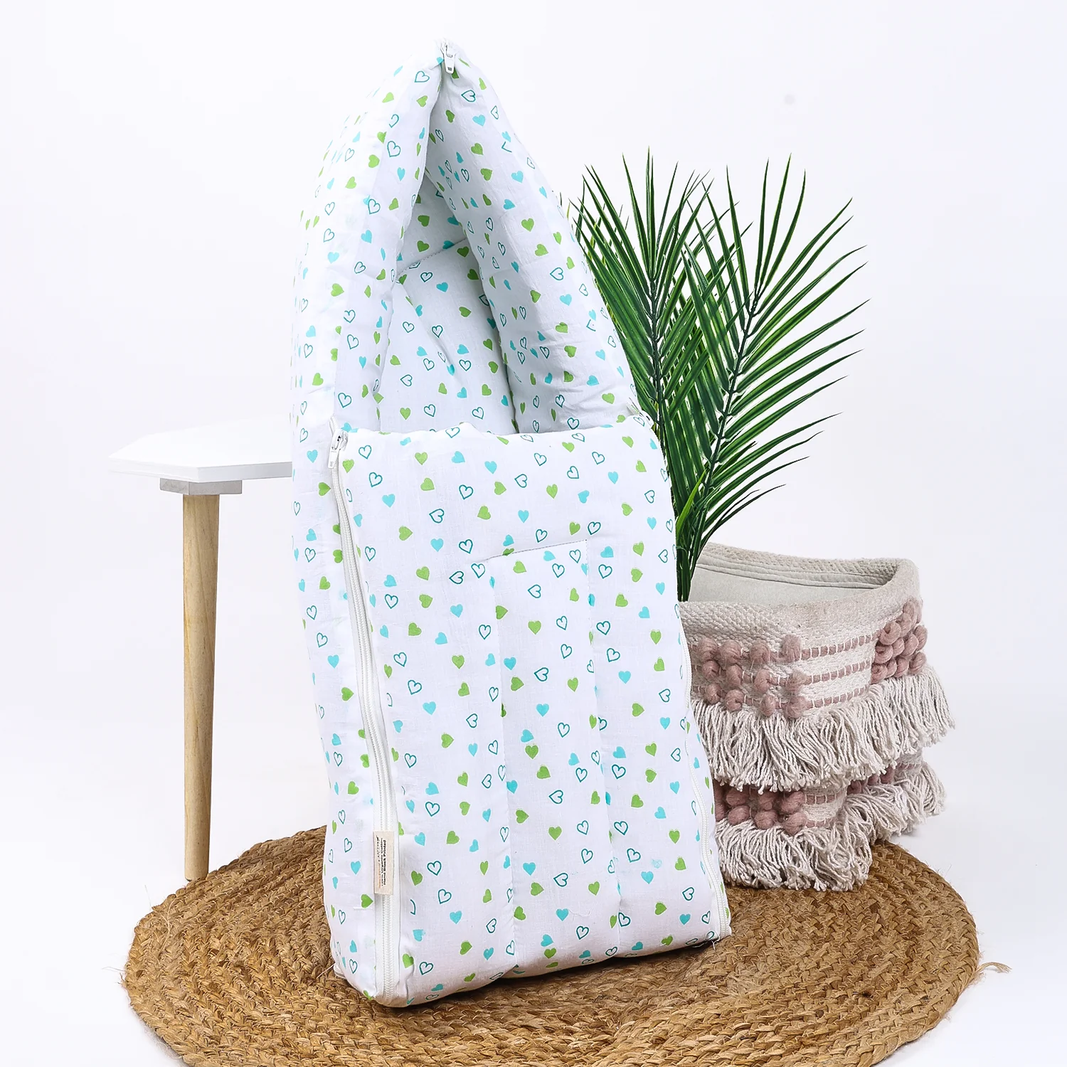 Baby Organic Cotton Muslin Sleeping cum Carrying Nest Bag | 0-3 Months | Pack of 1 - Image 6