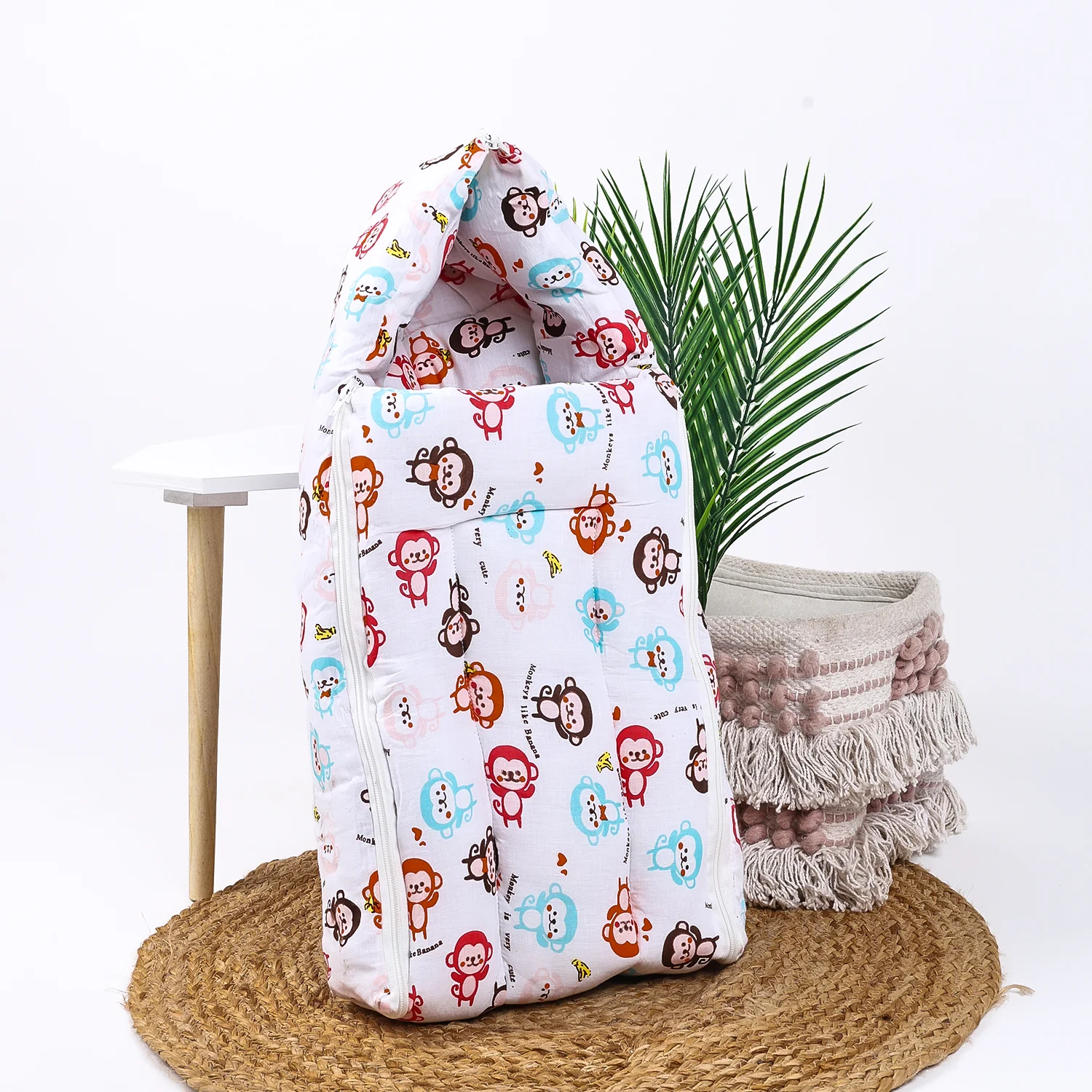 Baby Organic Cotton Muslin Sleeping cum Carrying Nest Bag | 0-3 Months | Pack of 1 - Image 8