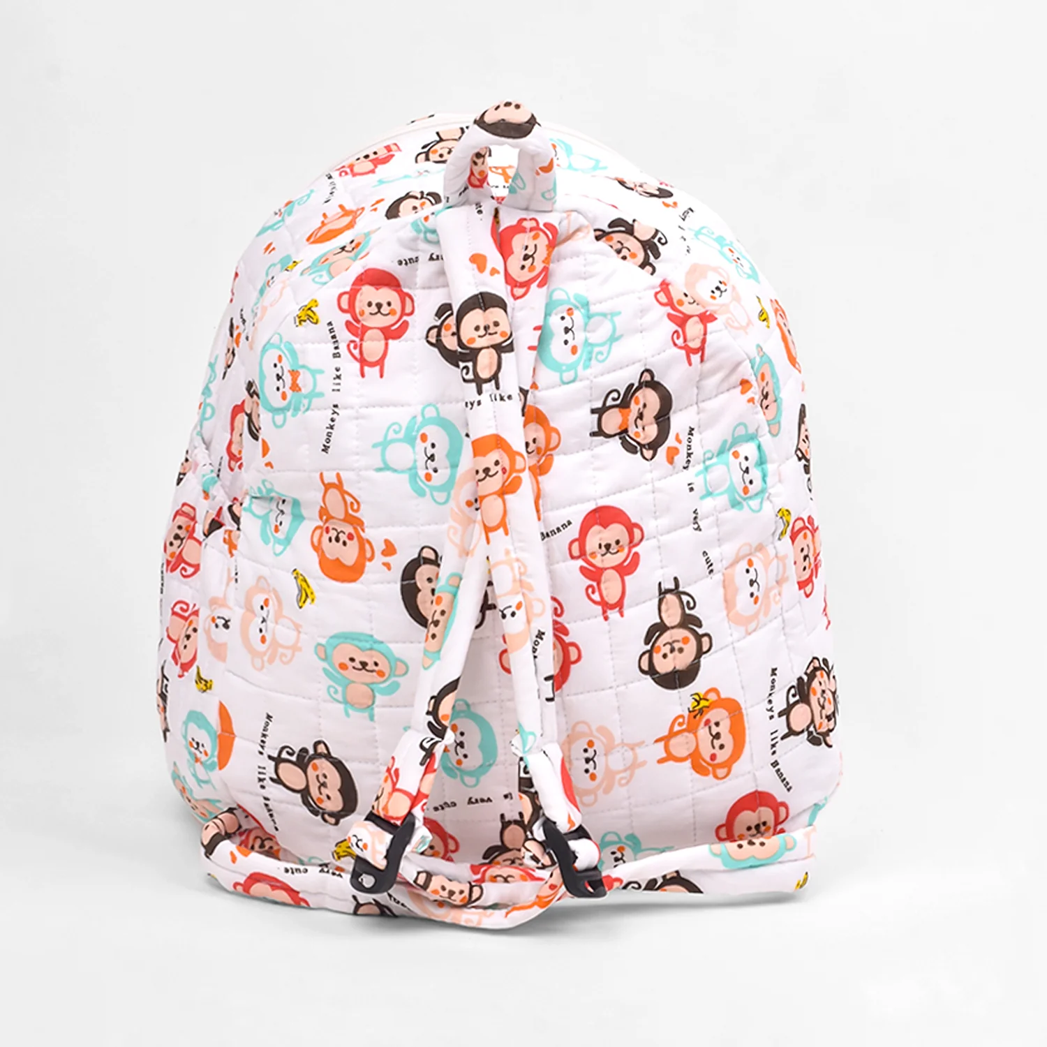 Baby Organic Cotton Muslin Travel Bag- Diaper Multipurpose Carry bags for Mothers- Monkey - Image 5