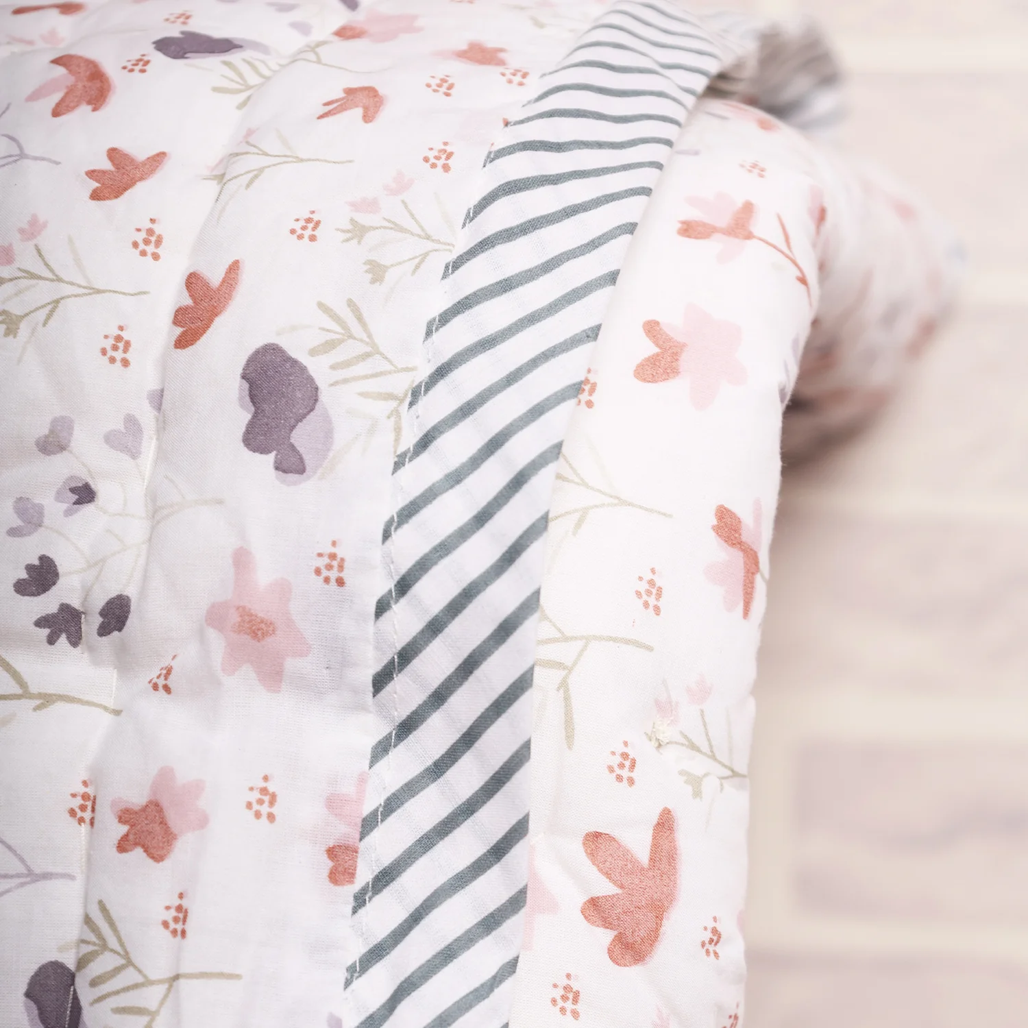 Baby Quilt Organic Cotton | Baby Blanket | 100x150 CM | 0-5 Year | Blossom | Pack of 1 - Image 5