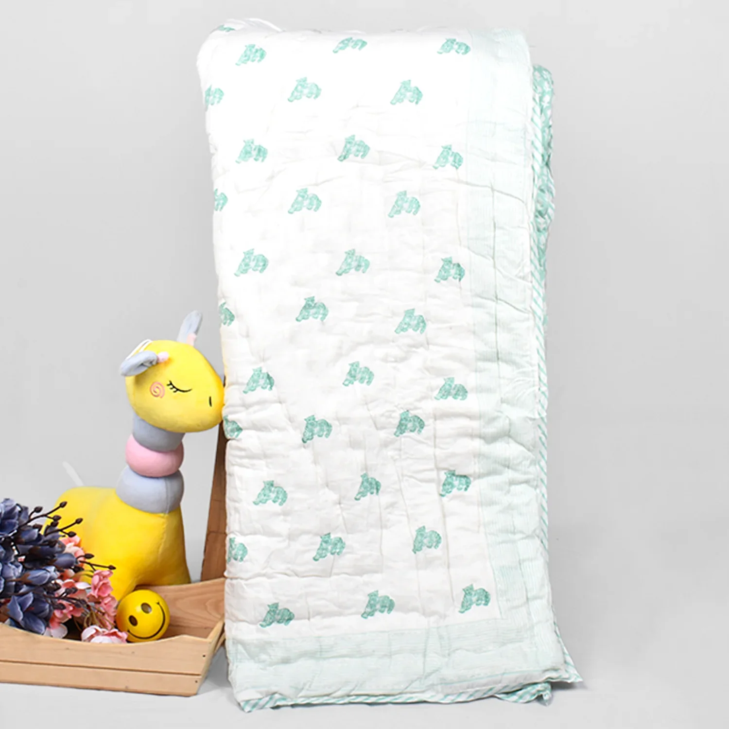 Baby Quilt Organic Cotton | Blanket | 100x150 CM | 0-5 Year | Pack of 1 - Image 11