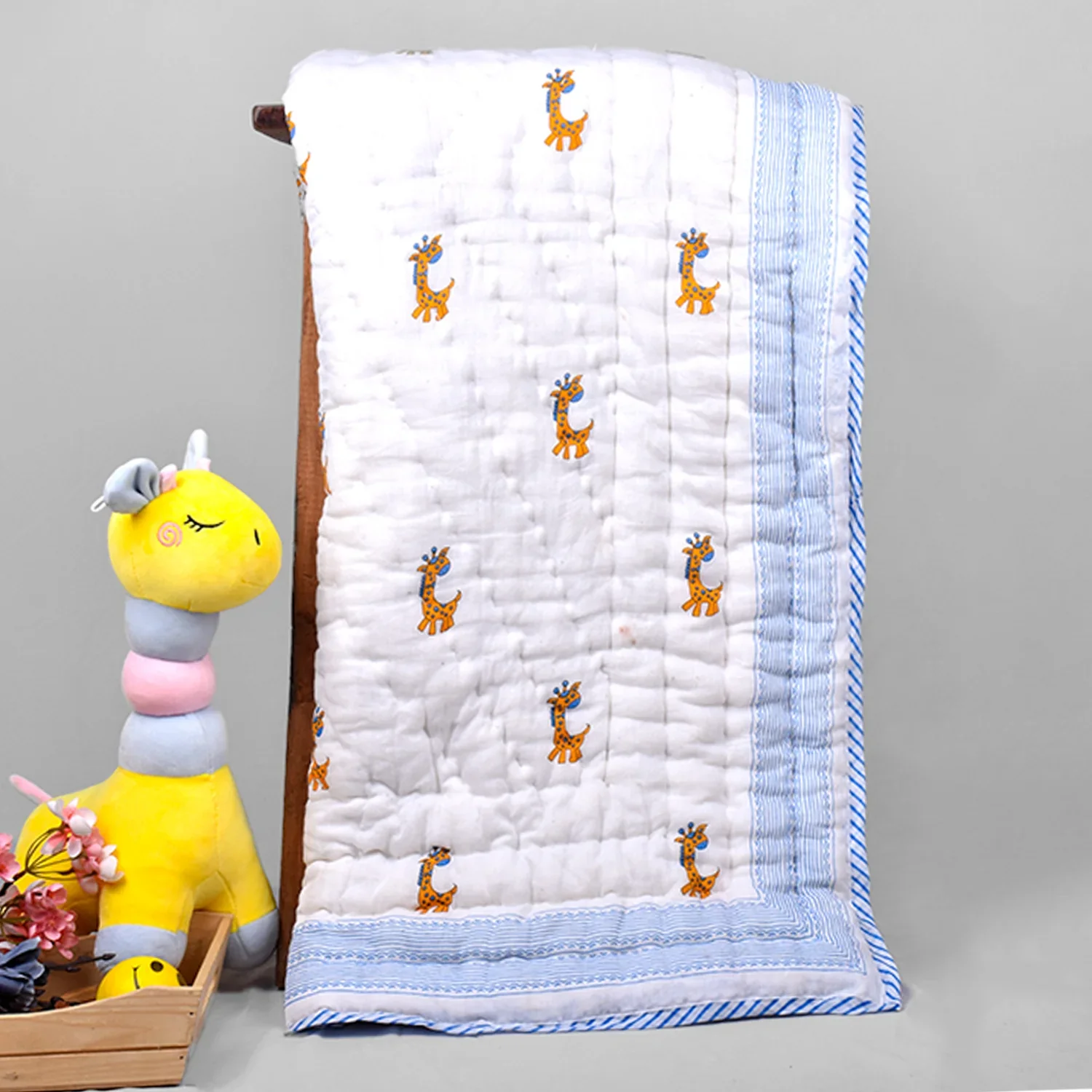 Baby Quilt Organic Cotton | Blanket | 100x150 CM | 0-5 Year | Pack of 1 - Image 14
