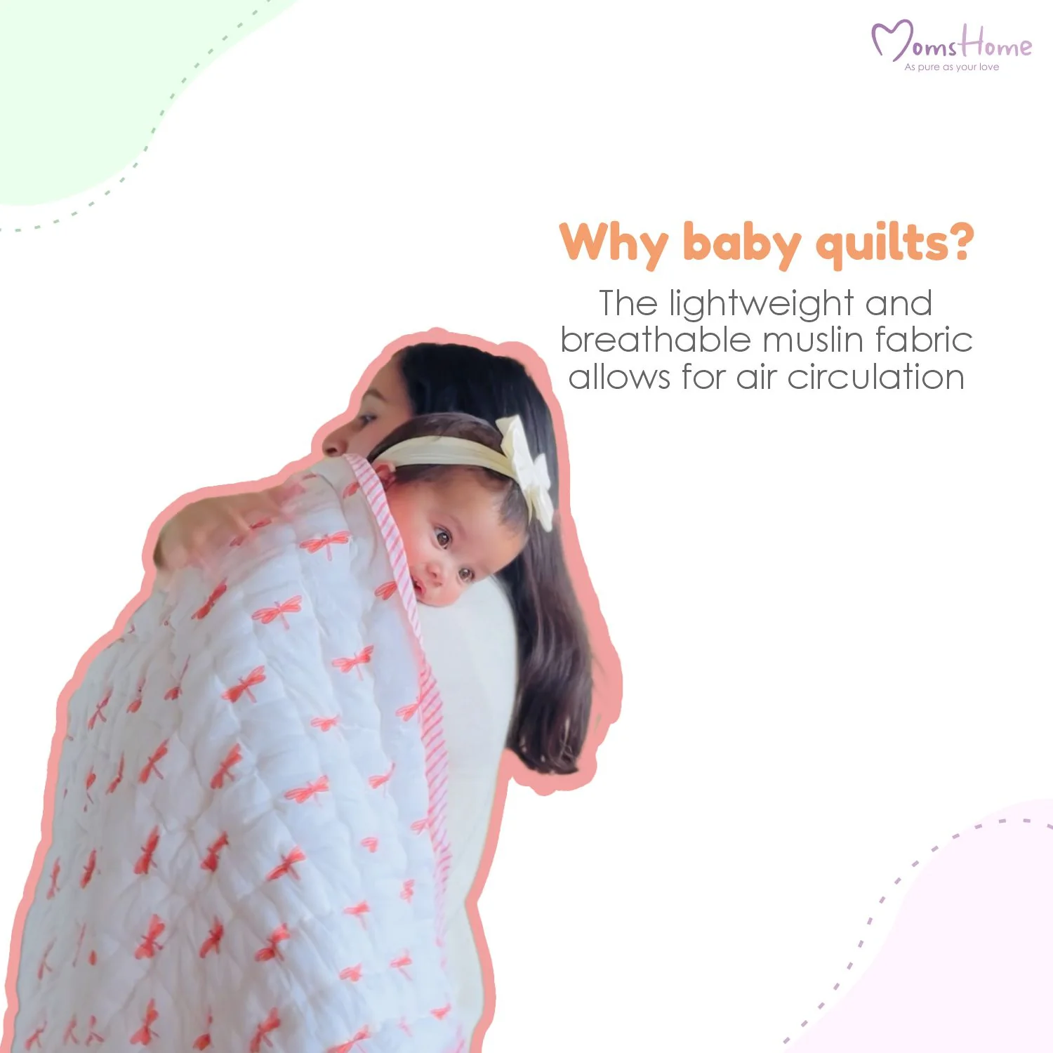 Baby Quilt Organic Cotton | Blanket | 100x150 CM | 0-5 Year | Pack of 1 - Image 9