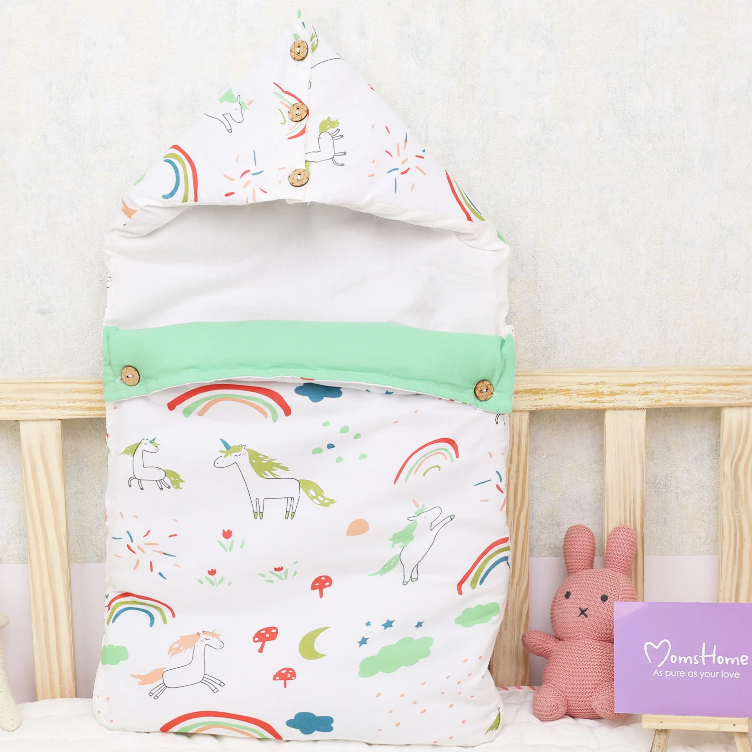 Baby Sleeping Bag And Carry Nest | Cotton Bedding Set For Infants And New Born Baby | Portable And Travel Friendly | 0-6 Months - Image 7