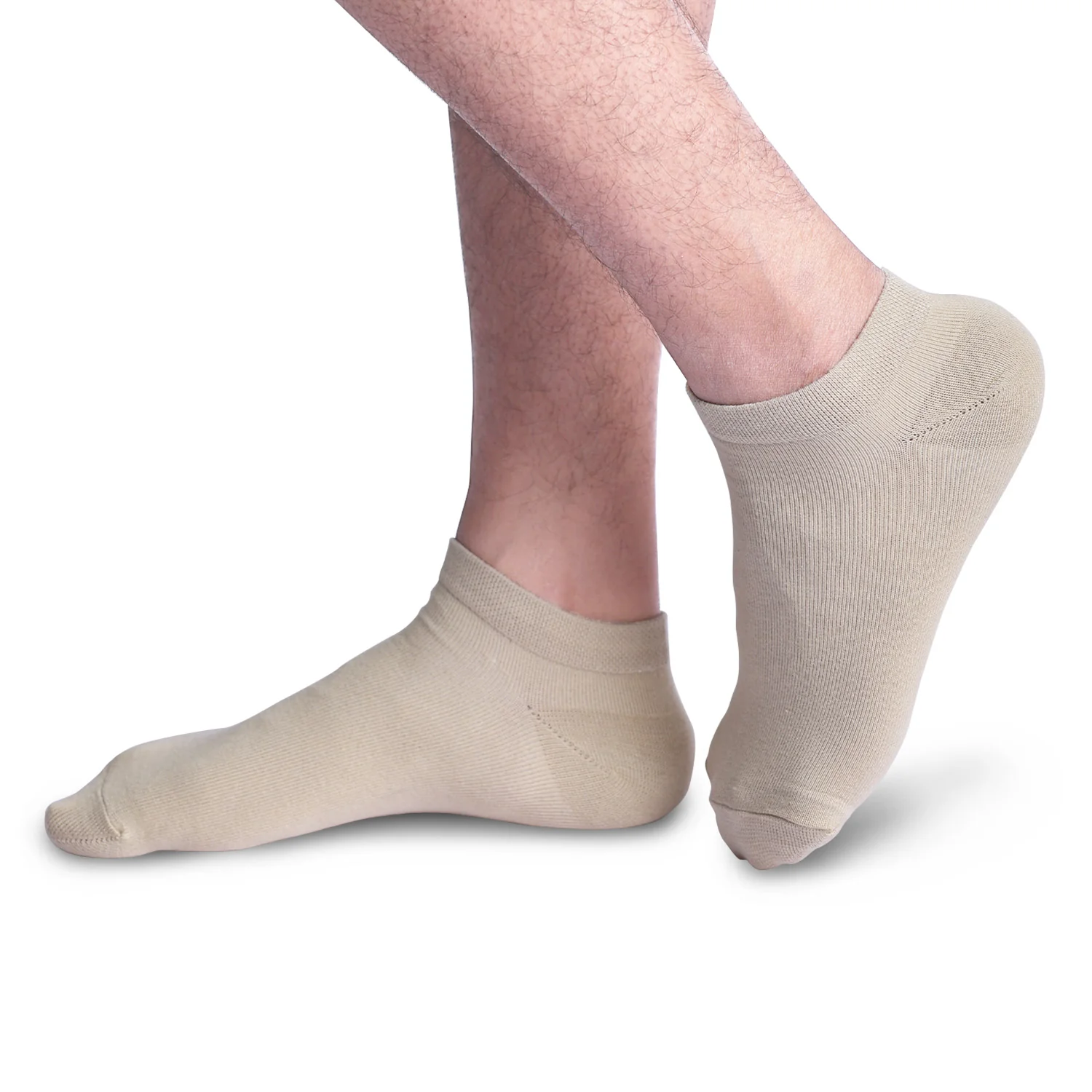 Footprints Organic Cotton Women Ankle Socks- Pack of 3 - Freesize (Beige) - Image 5