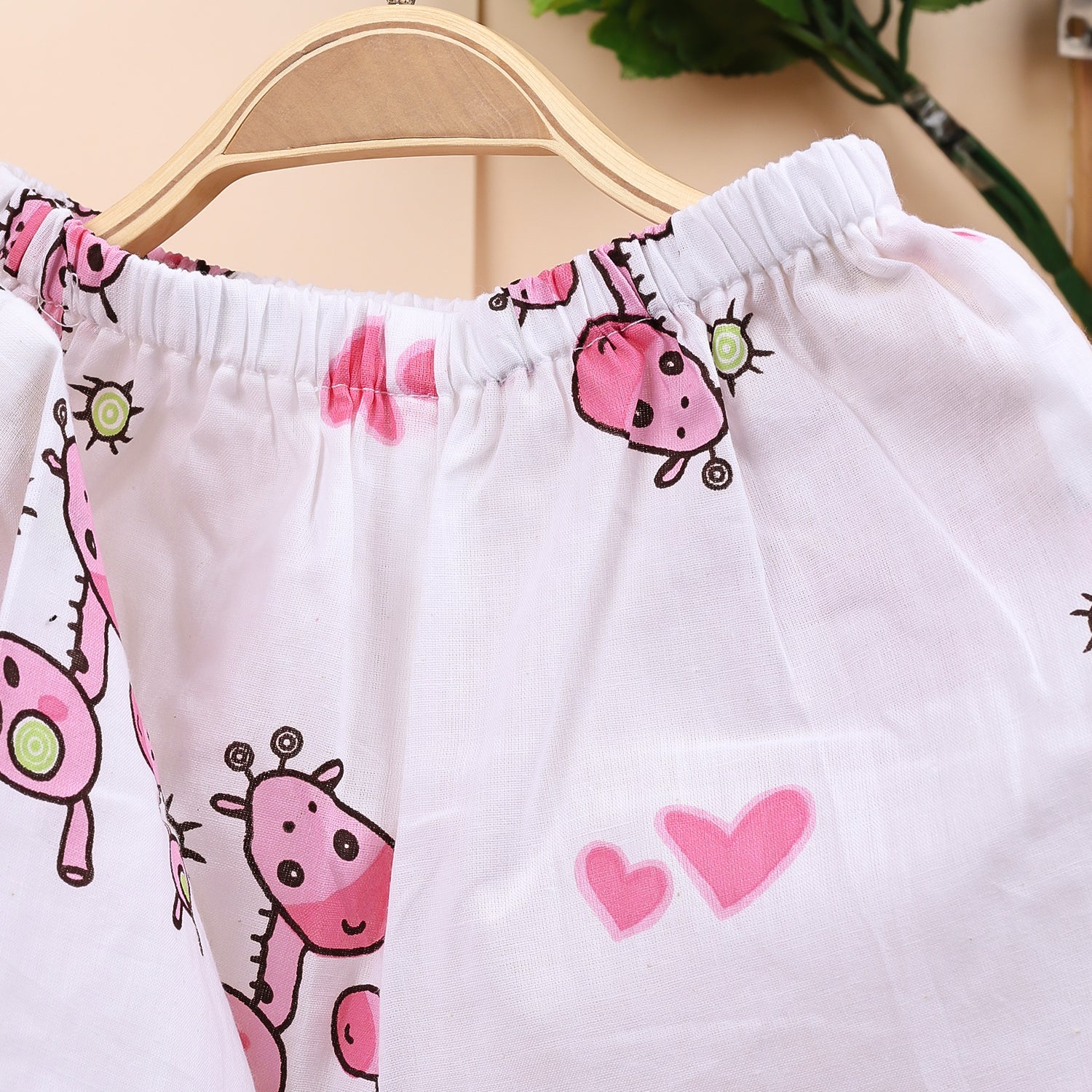 Organic Cotton Unisex Kids Pajama Set Combo | Night Suit | Sleepwear | Pink Giraffe - Image 11