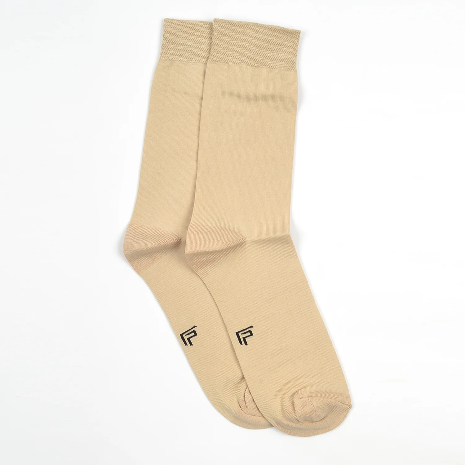 Footprints Men's Formal Organic Cotton & Bamboo Odour free Socks | Beige - Image 3