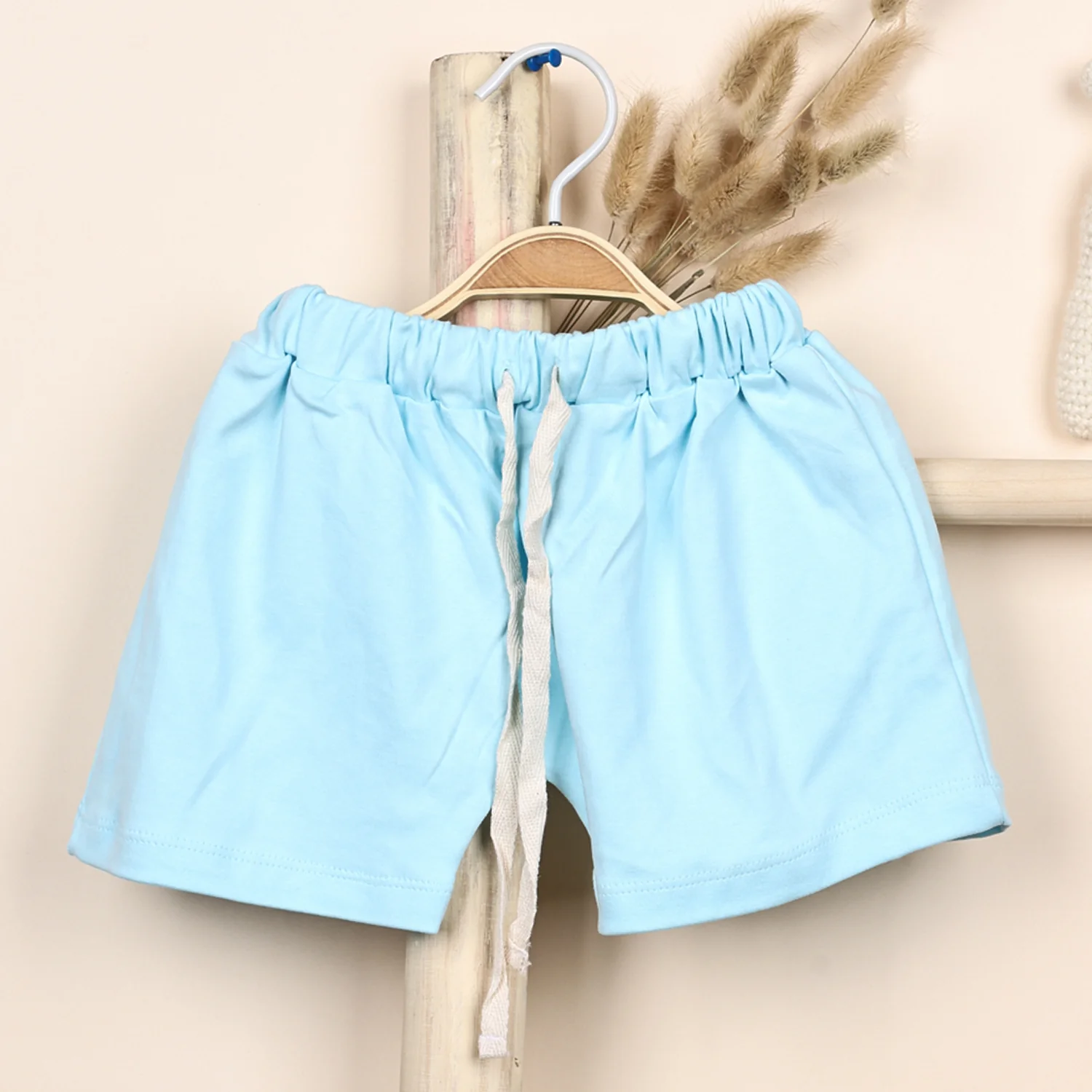 Kids Organic Cotton Co-Ord Set | T-Shirt & Shorts- Blue | Dino - Image 8