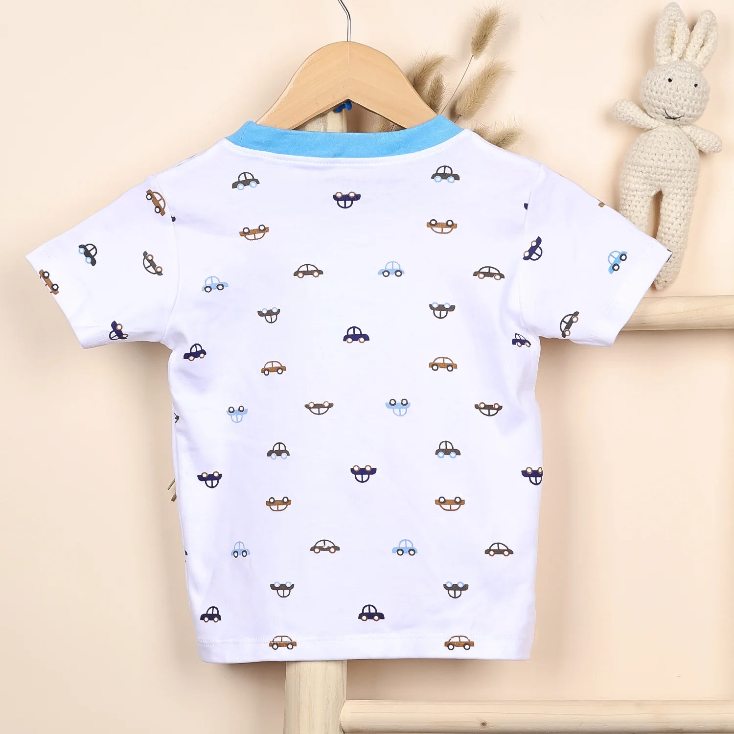 Kids Organic Cotton Co-Ord Set | T-Shirt & Shorts | Car - Image 7