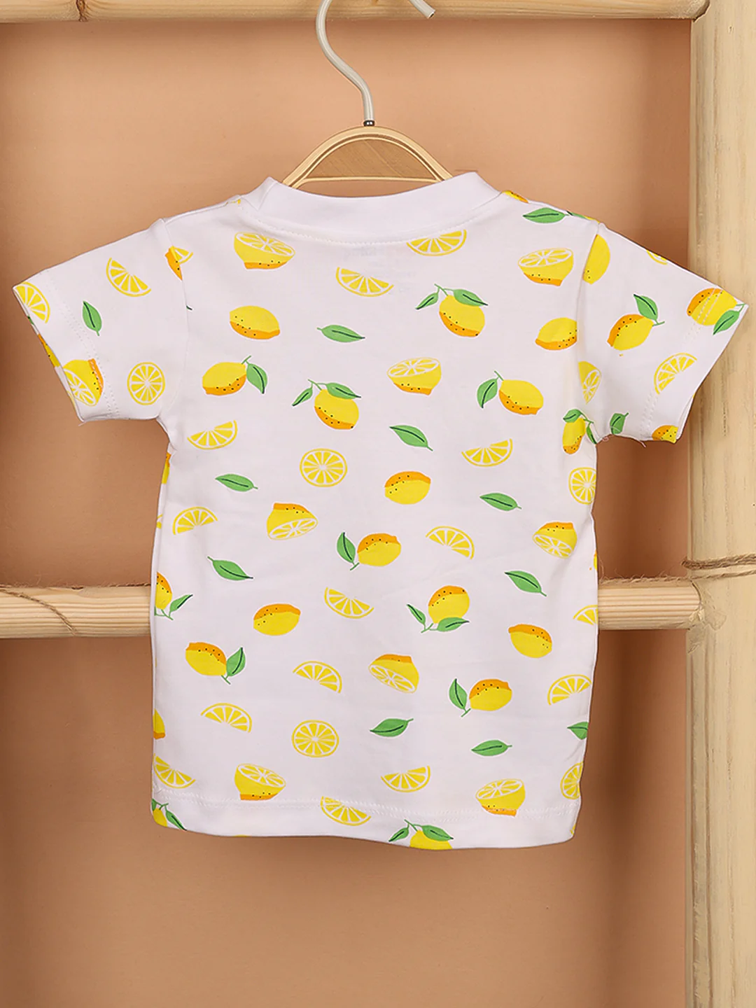 Kids Organic Cotton Co-Ord Set | T-Shirt & Shorts | Lemon - Image 7