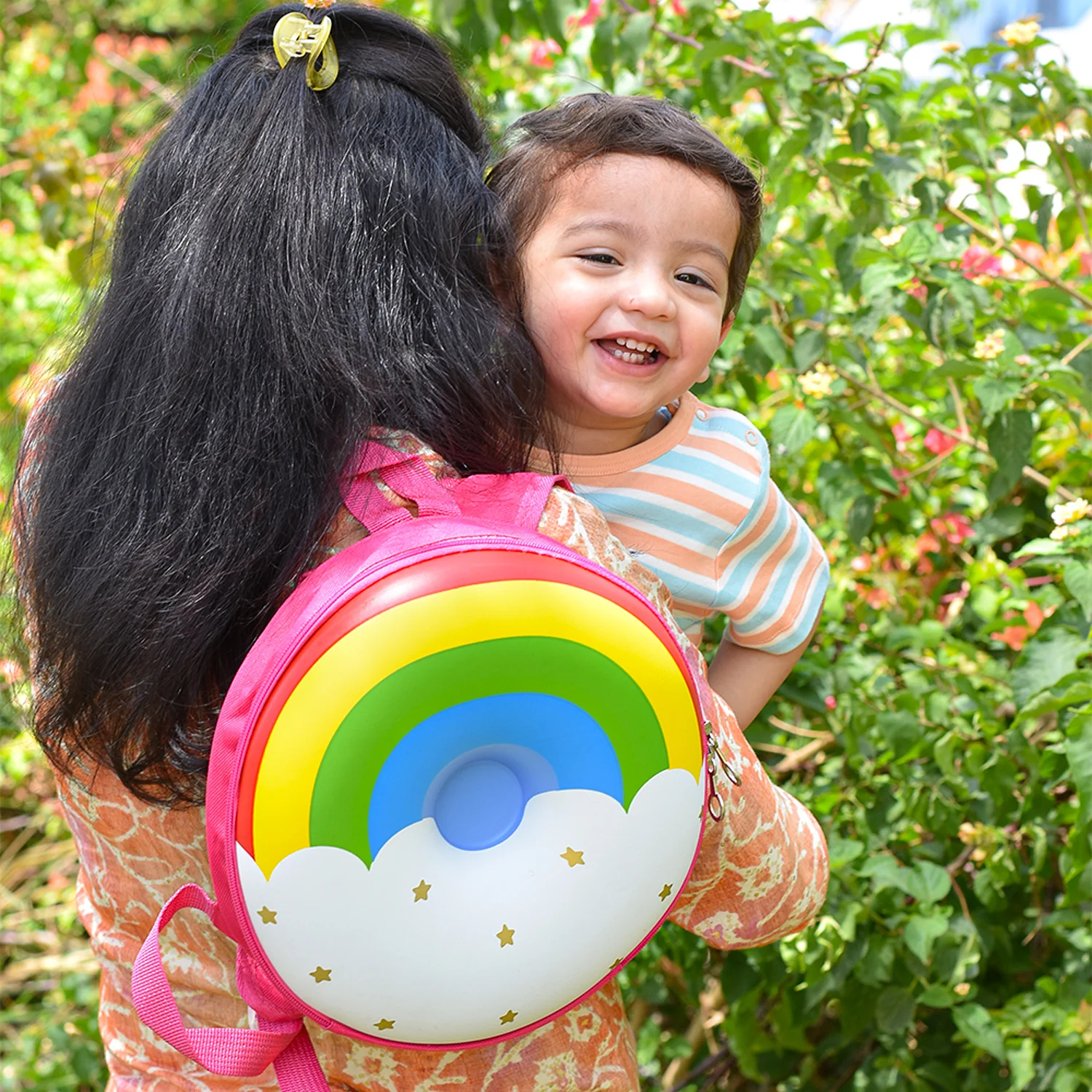 Kids School Bags Rainbow 3D Style Children Backpacks (Pink) - Image 7