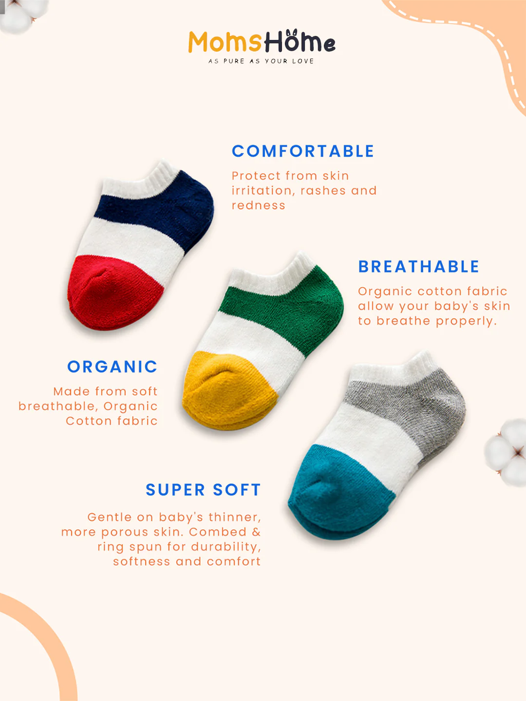 Moms Home Infant Kids Multi-Coloured  Printed Organic Cotton 20-Piece Baby Apparel Gift Set - Image 3