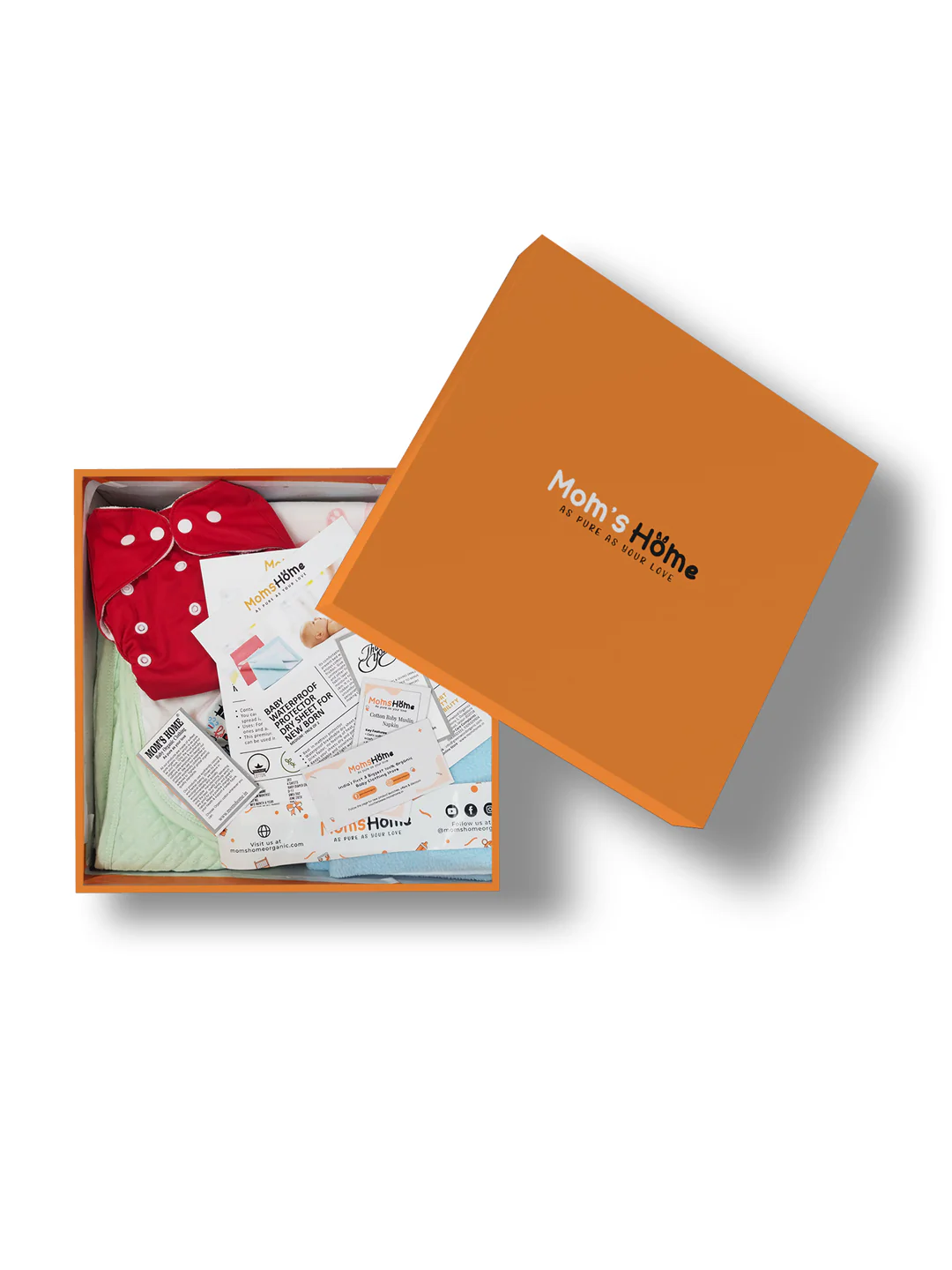 Moms Home Infant Kids Multi-Coloured  Printed Organic Cotton 20-Piece Baby Apparel Gift Set - Image 5