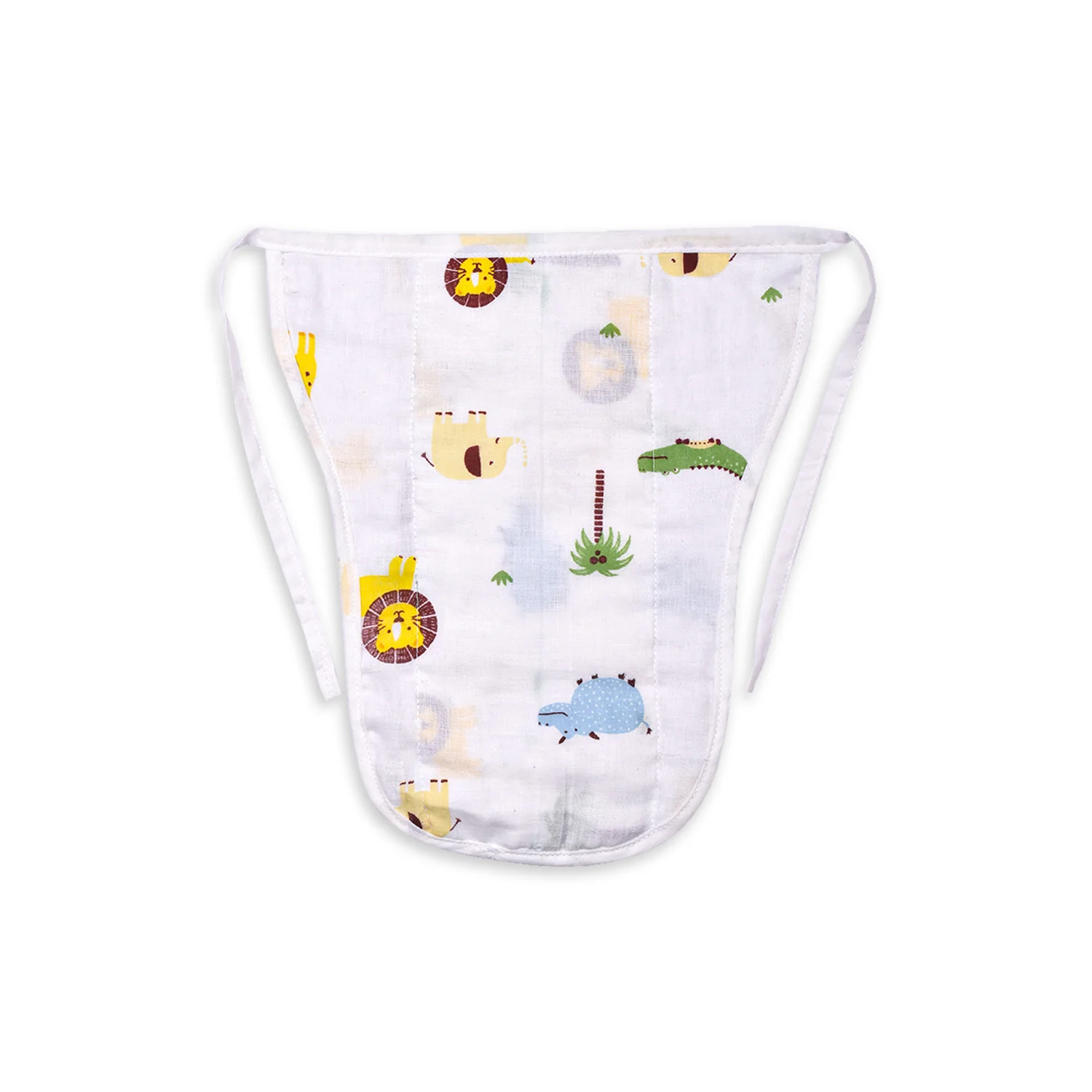 Moms Home New Born Organic Cotton Velcro Swaddle Wrap Gift Set of 7 Items - Lion - Image 5