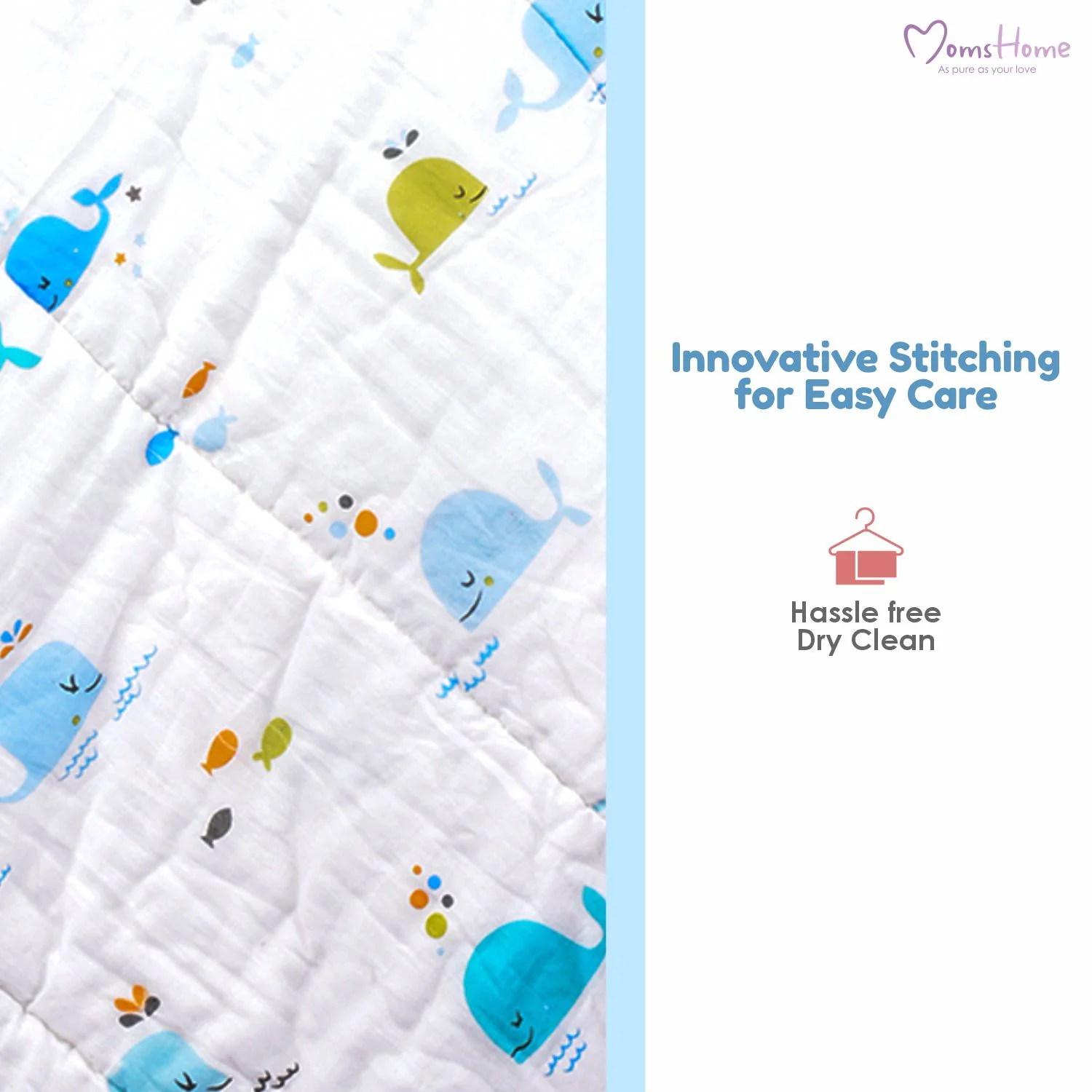 Baby AC Quilt Organic Cotton - Pink Giraffe - 0-3 Years - 100X120Cms - Image 10