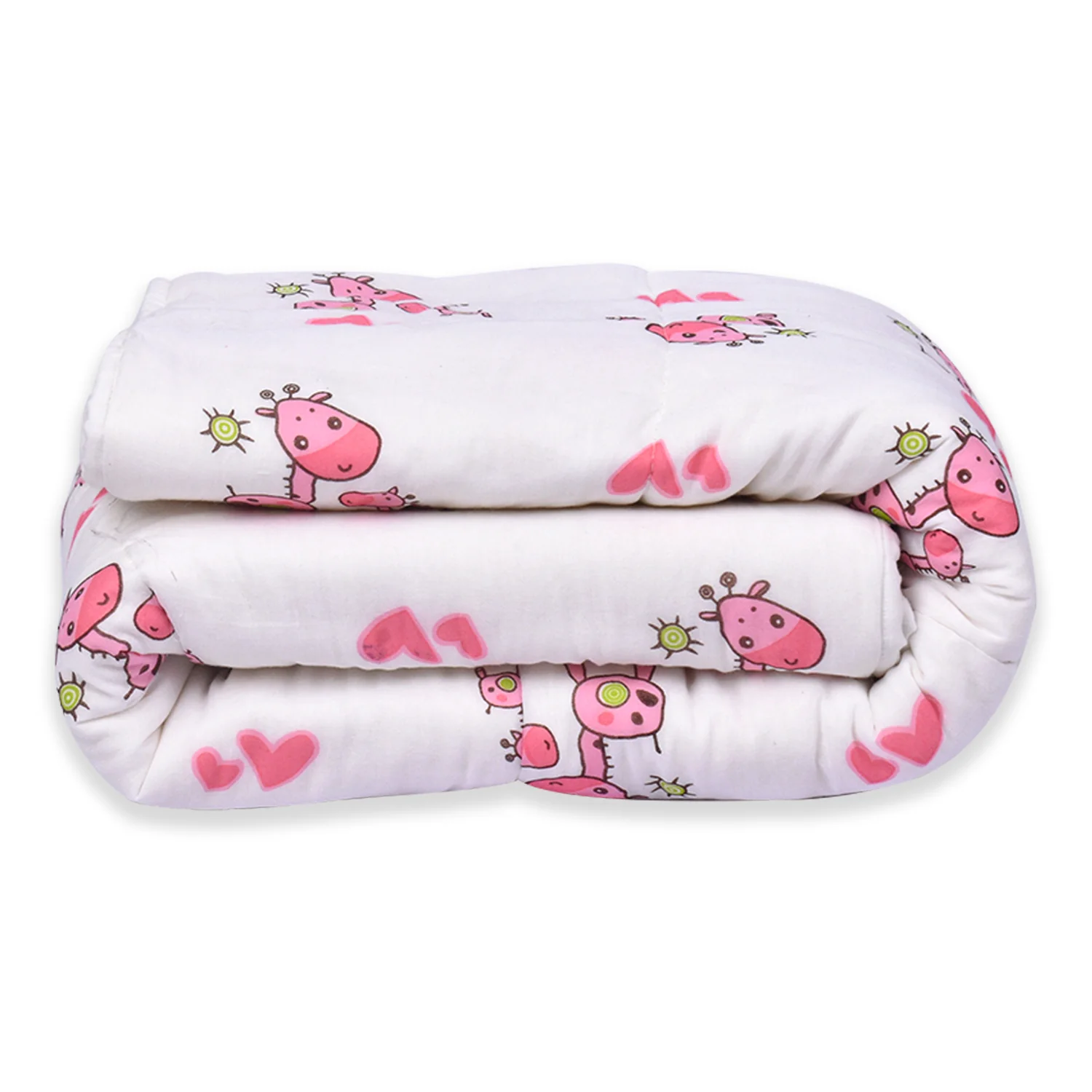 Baby AC Quilt Organic Cotton - Pink Giraffe - 0-3 Years - 100X120Cms - Image 5