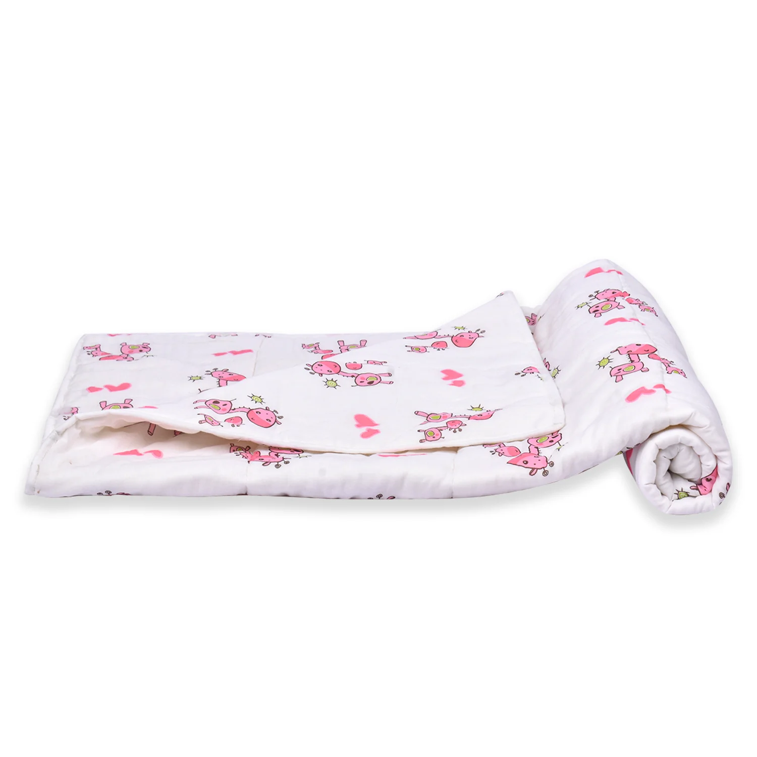 Baby AC Quilt Organic Cotton - Pink Giraffe - 0-3 Years - 100X120Cms - Image 6