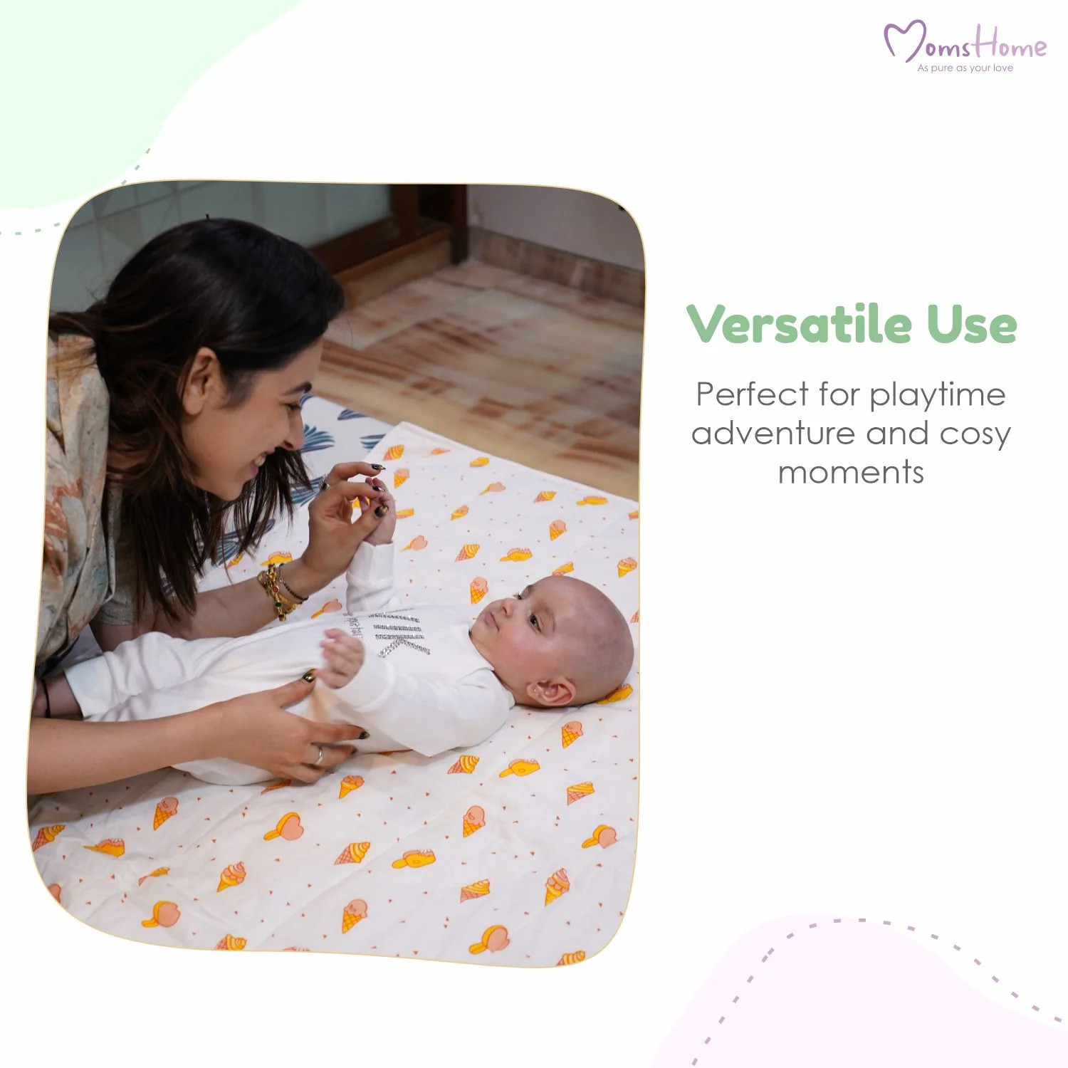 Baby AC Quilt Organic Cotton - Pink Giraffe - 0-3 Years - 100X120Cms - Image 8