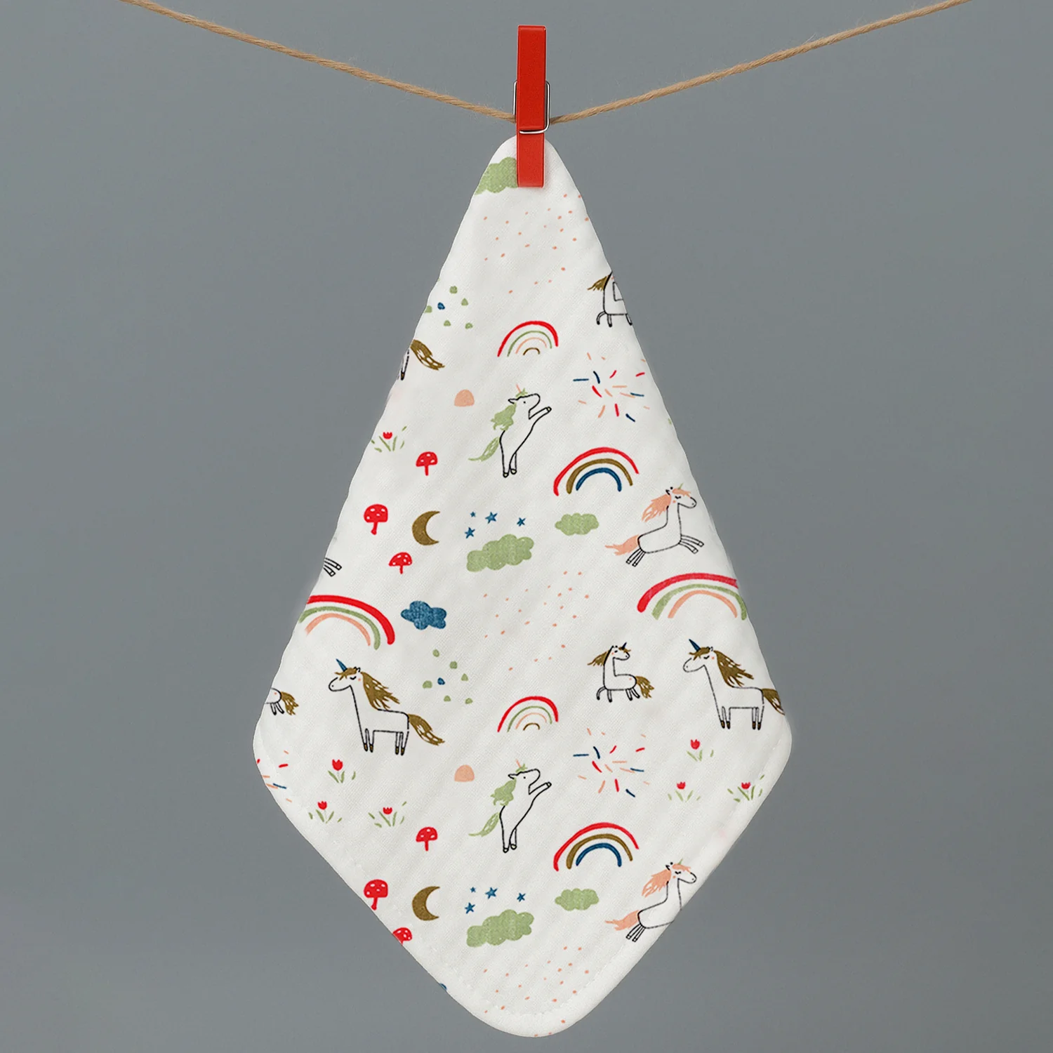 Baby Muslin 6 Layer Face wipes/ wash clothes- 30X30 CM - (0-3 Years) - Pack of 5 - Image 7