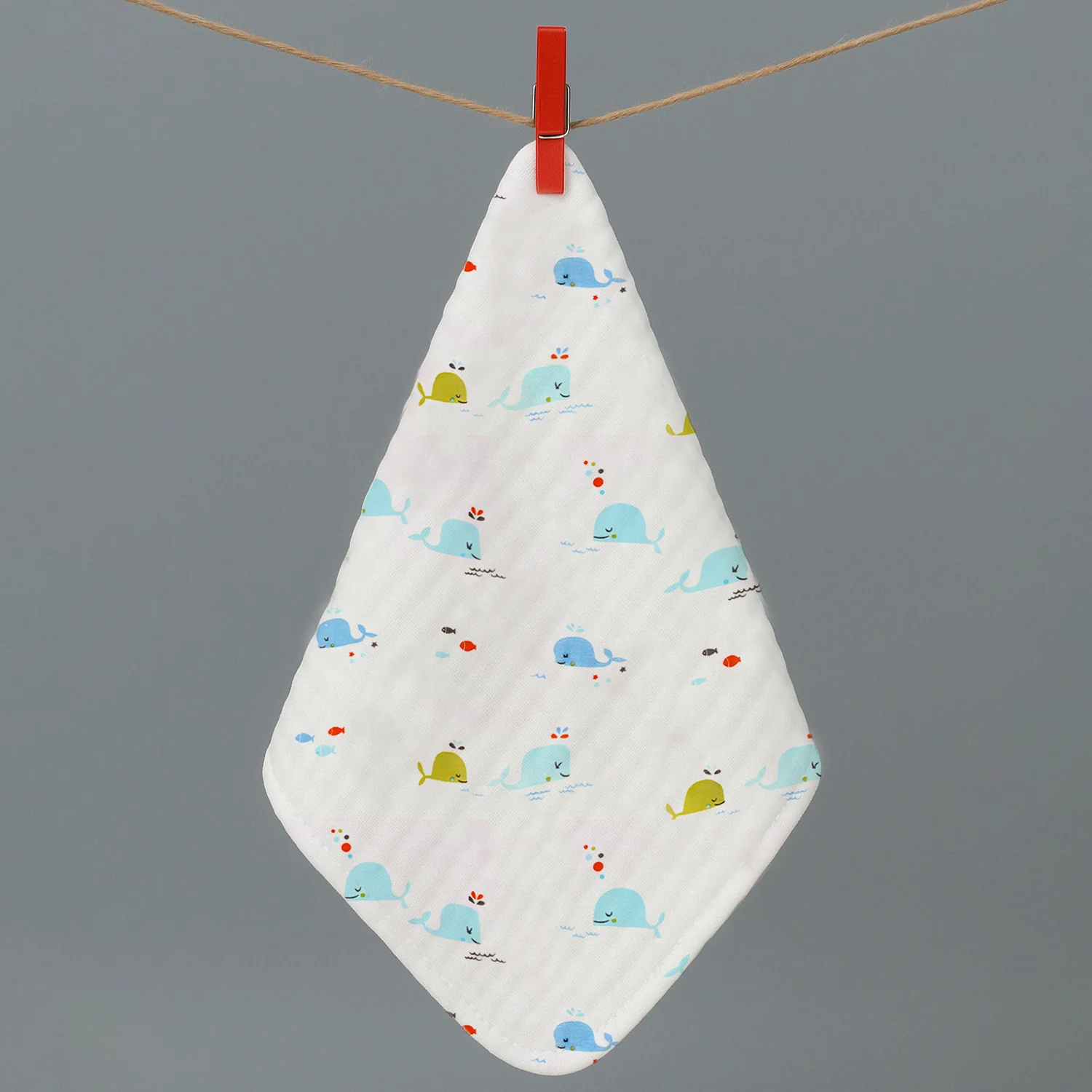 Baby Muslin 6 Layer Face wipes/ wash clothes- 30X30 CM - (0-3 Years) - Pack of 5 - Image 8