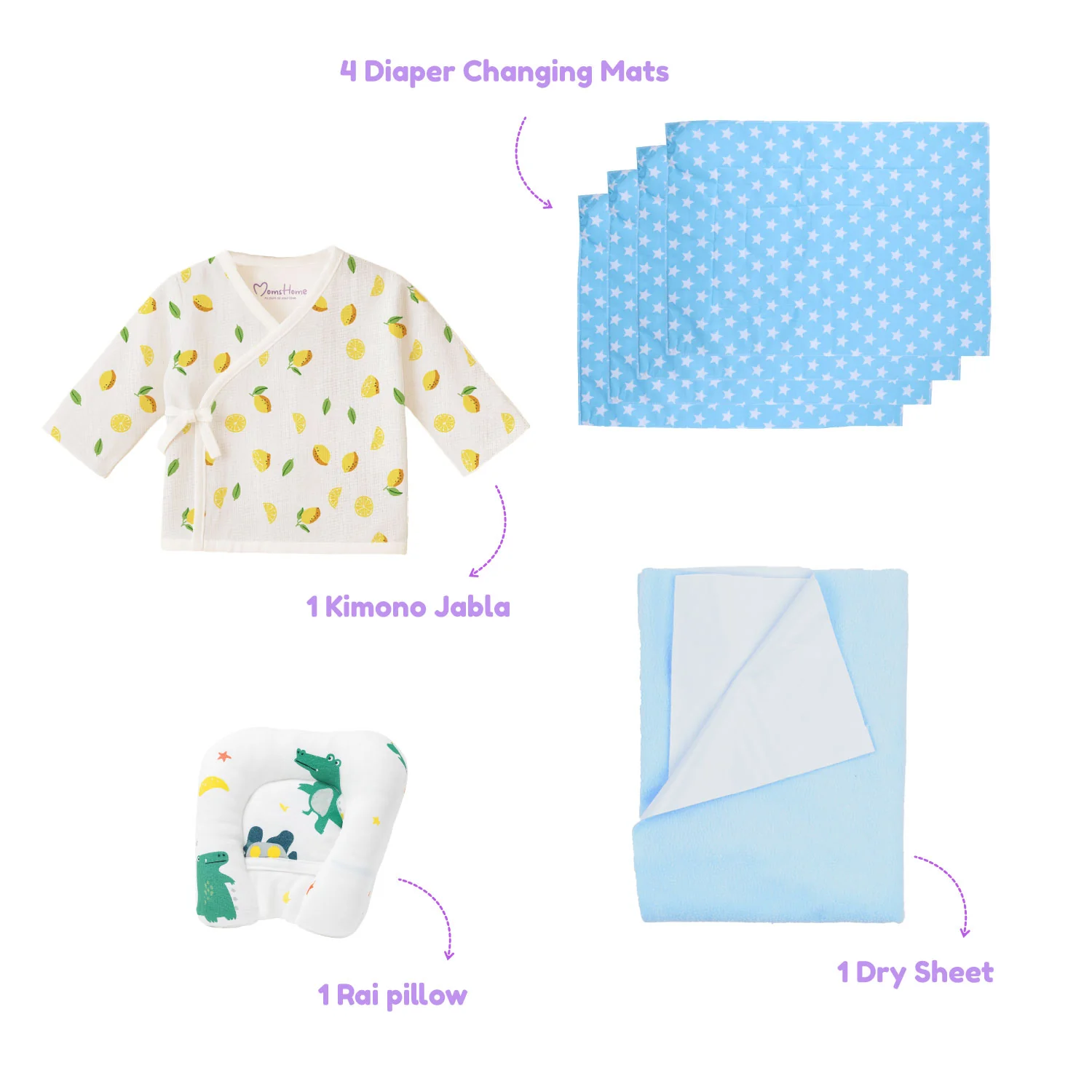 New Born Baby Essentials Gift Combo Box -0-6 Months- 40 Items - Image 5