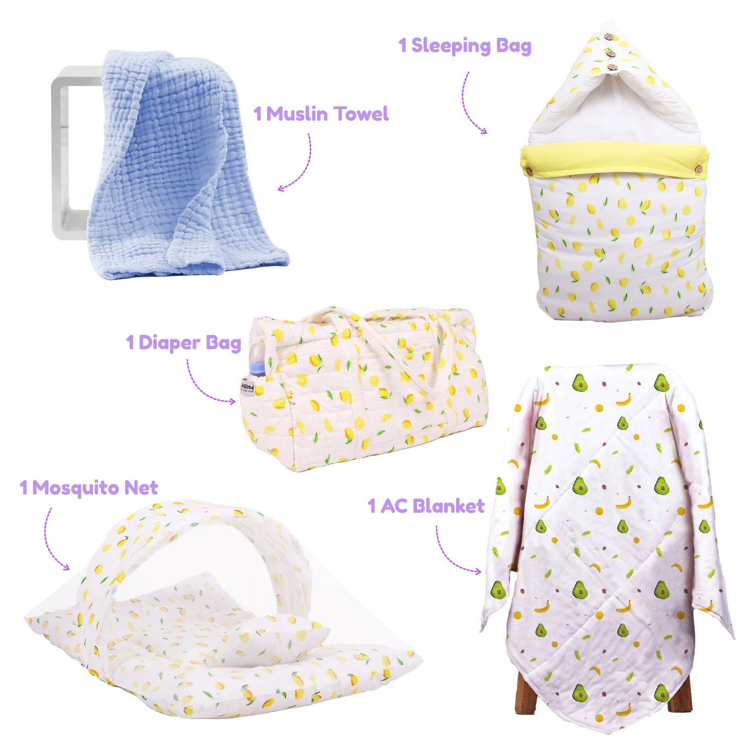 New Born Baby Essentials Gift Combo Box -0-6 Months- 40 Items - Image 4