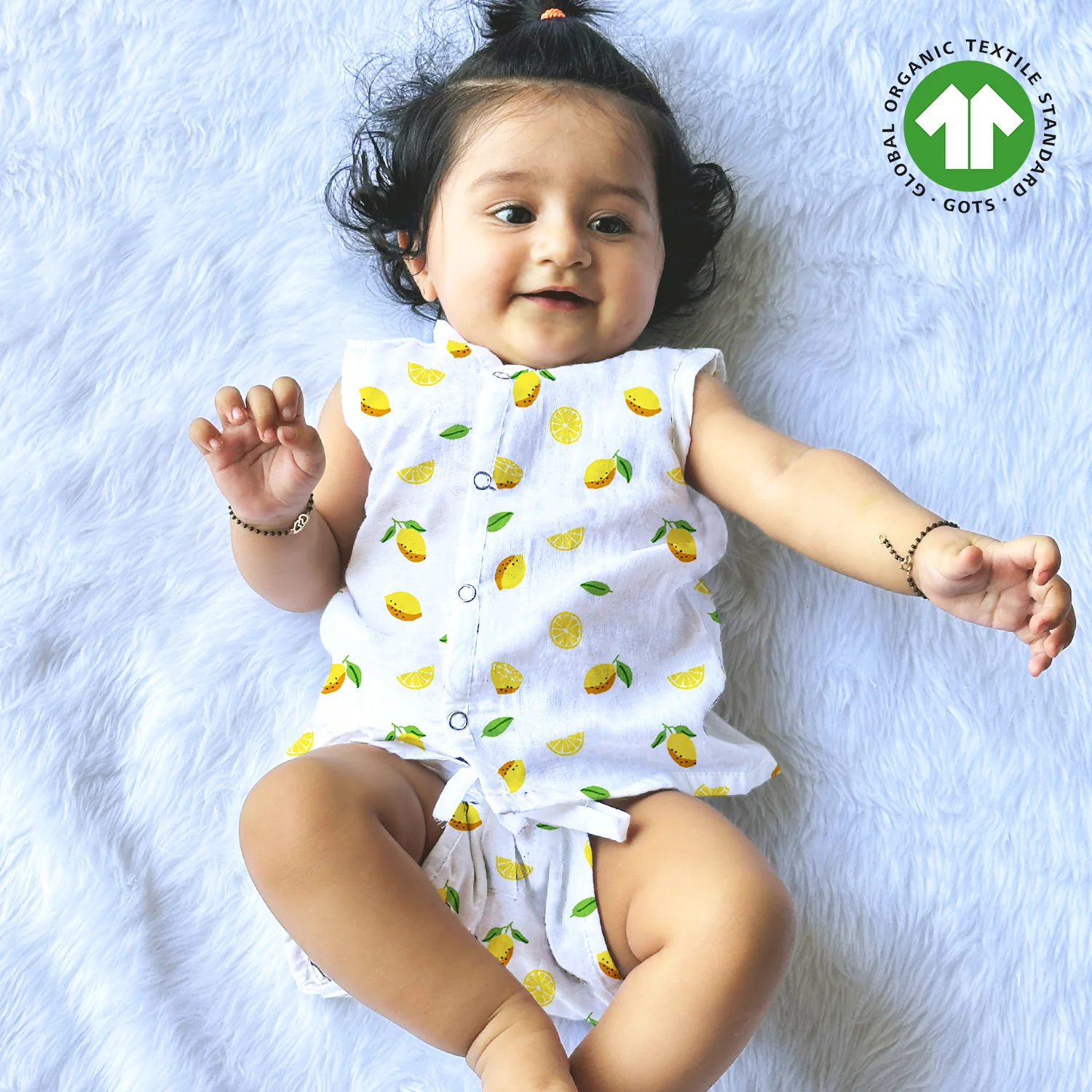 New Born Baby Muslin Gift Hamper | Baby Shower Gift Set | Baby Essential Clothes Set | Lemon | Pack of 10 - Image 3