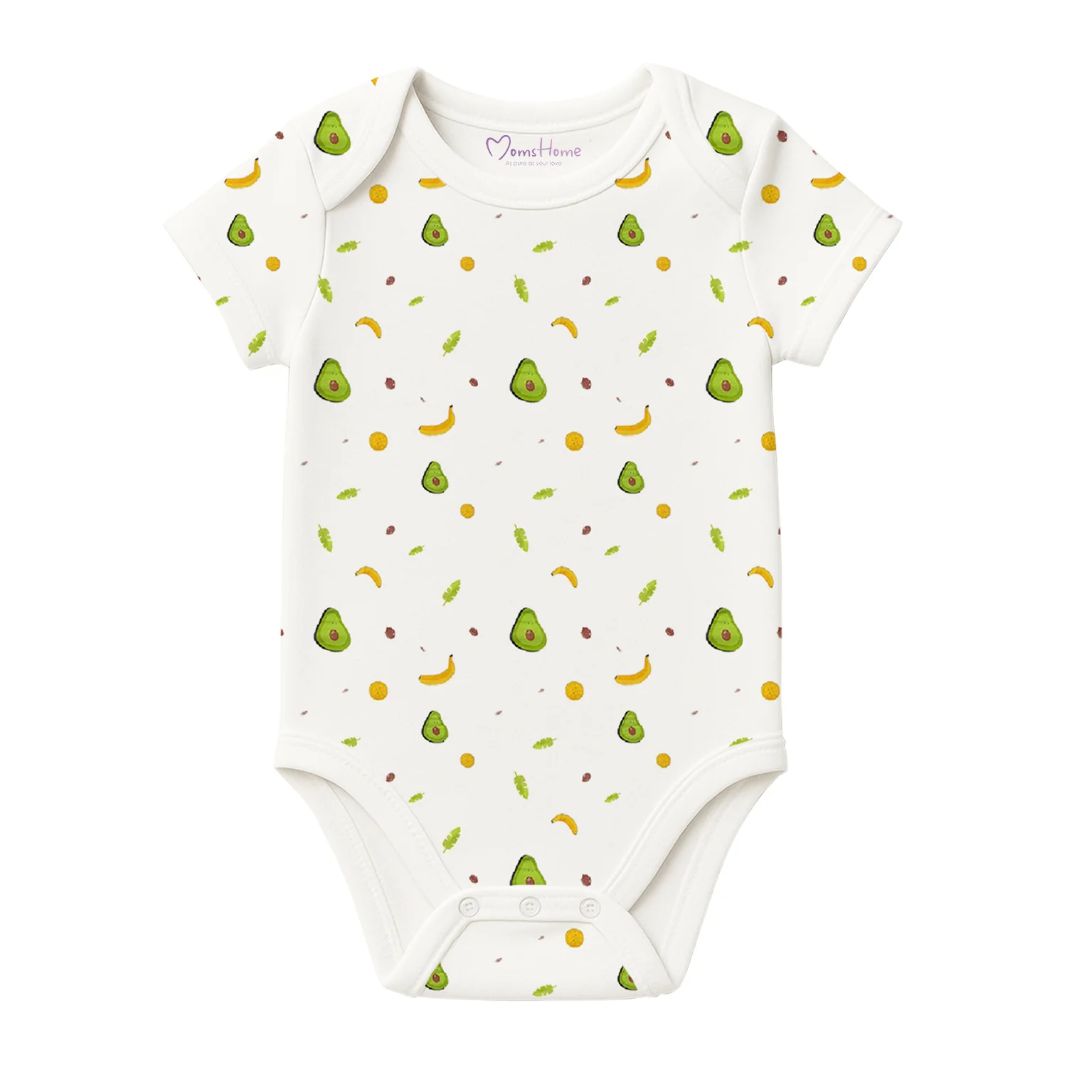 New Born Summer Essential Clothing For Boys & Girls | Organic Cotton Baby Clothing Set | Baby Shower Gift Hamper | 0-6 Months | Avocado | Pack of 6 - Image 3