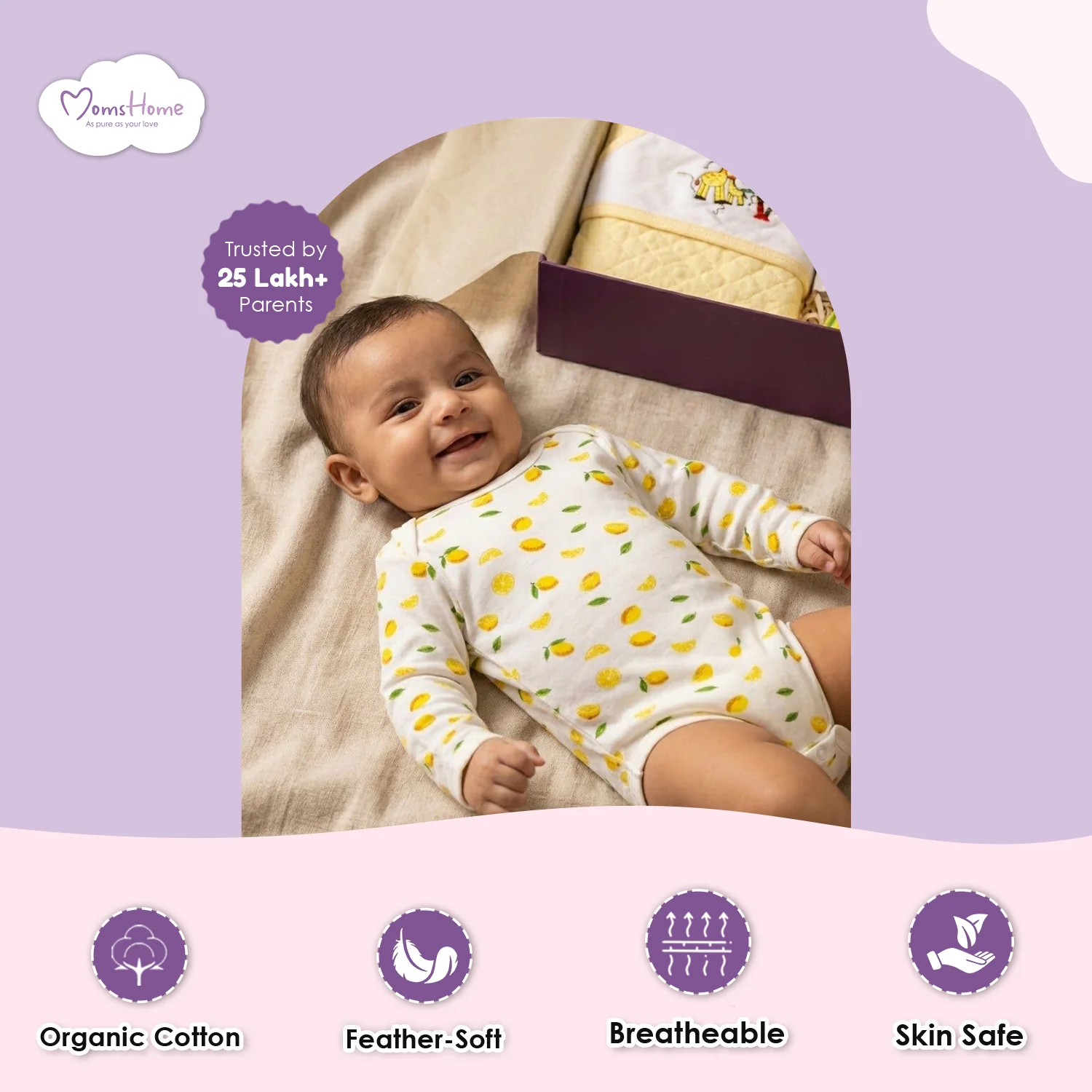 Newborn Baby Home coming Gift Set | New Born Essential Gift Hamper | Pack of 4 - Image 5