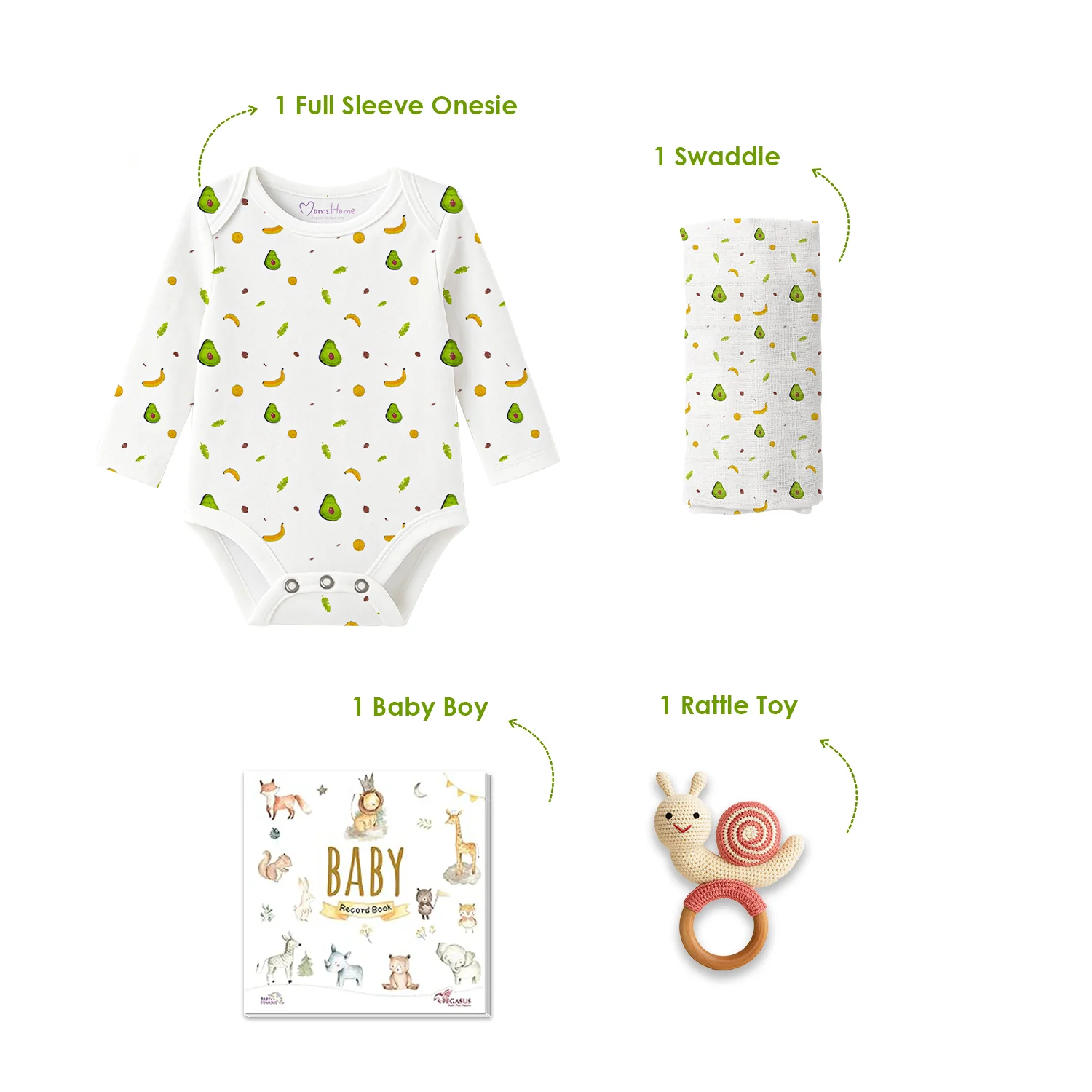 Newborn Baby Home coming Gift Set | New Born Essential Gift Hamper | Pack of 4 - Image 3