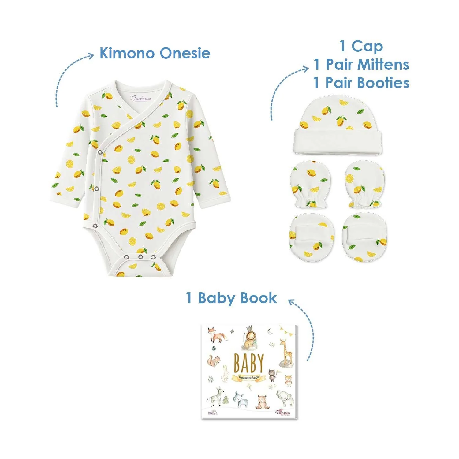 Moms Home Newborn Baby Homecoming Gift Set | Newborn Essential Gift Hamper | Soft, Gentle & Thoughtful Newborn Gift | Pack of 5 - Image 3