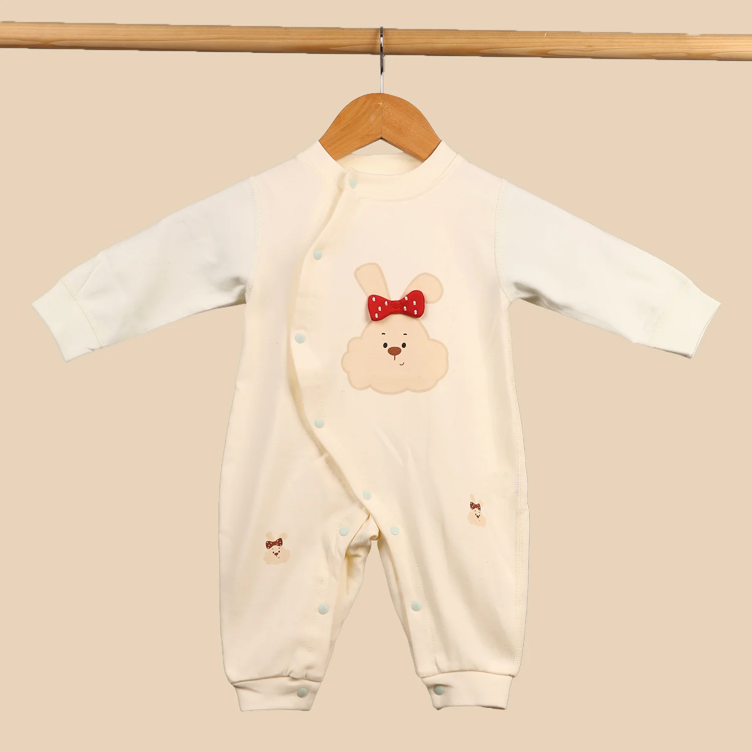 Organic Cotton Full Body Winter Romper for Babies | Soft & Warm Baby Romper | 0-6 Months | Pack of 1 - Image 3