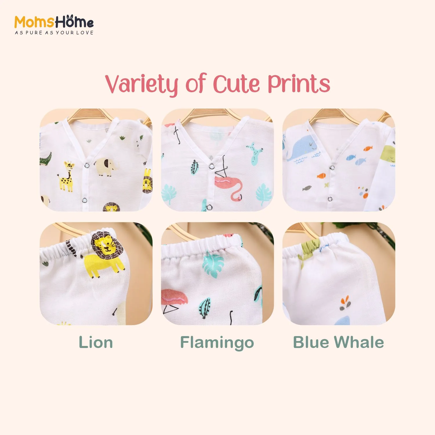 Organic Cotton Muslin Full Sleeves Jhabla & Pyjama For New Born | 0-12 Months | Avocado | Set of 1 - Image 5