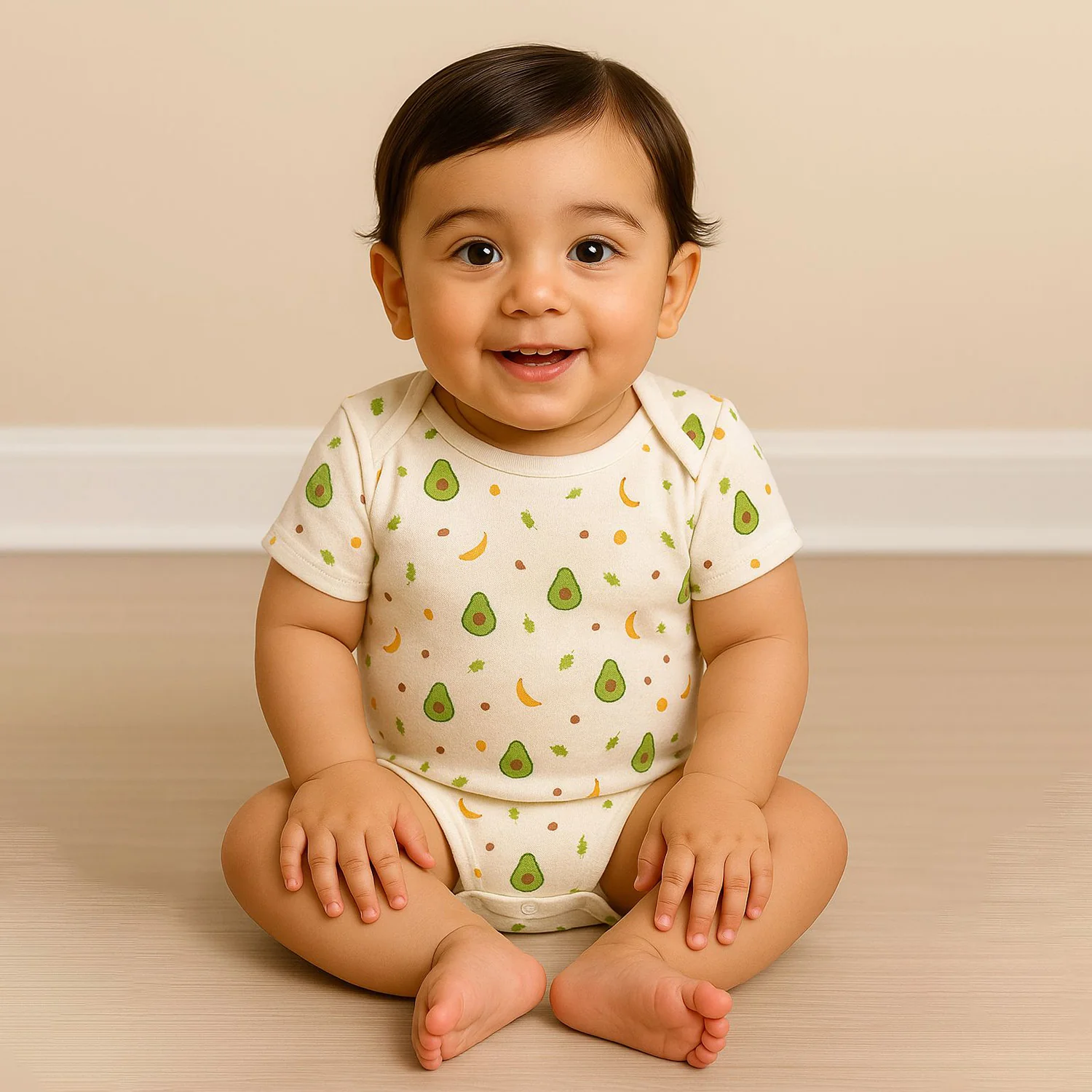 Organic Cotton New Born Baby Onesie | New Born Baby Dress | 0-6 Months | Pack of 1 - Image 3