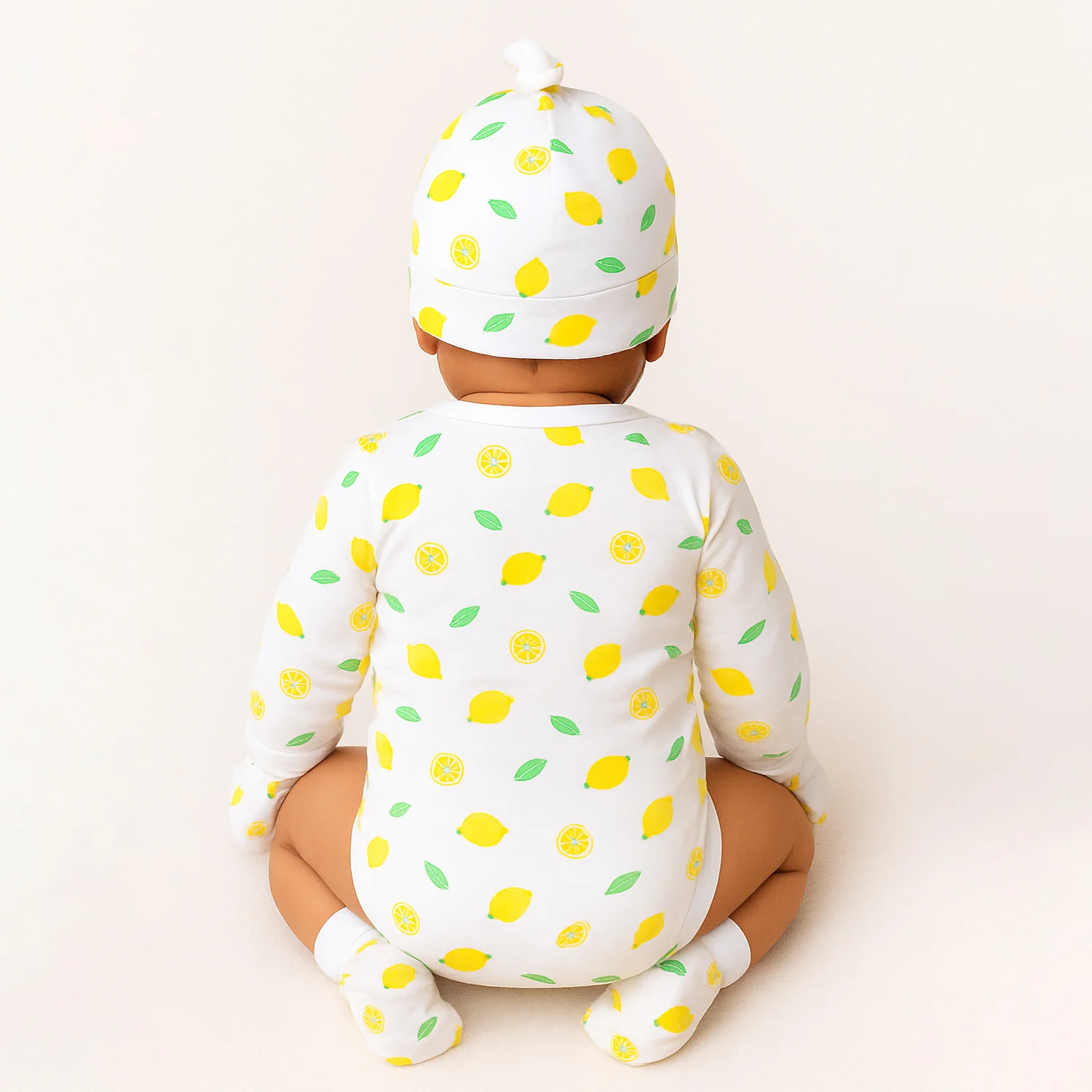 Organic Cotton Baby Essentials Gift Set | Baby Shower Gift Hamper | Baby Clothing Gift Combo | Lemon | Pack of 6 - Image 4