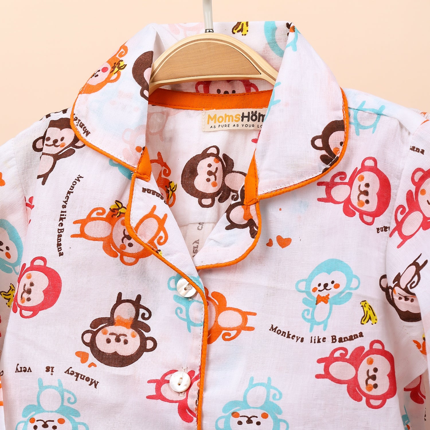 Organic Cotton Unisex Kids Pajama Set Combo | Night Suit | Sleepwear | Monkey - Image 11