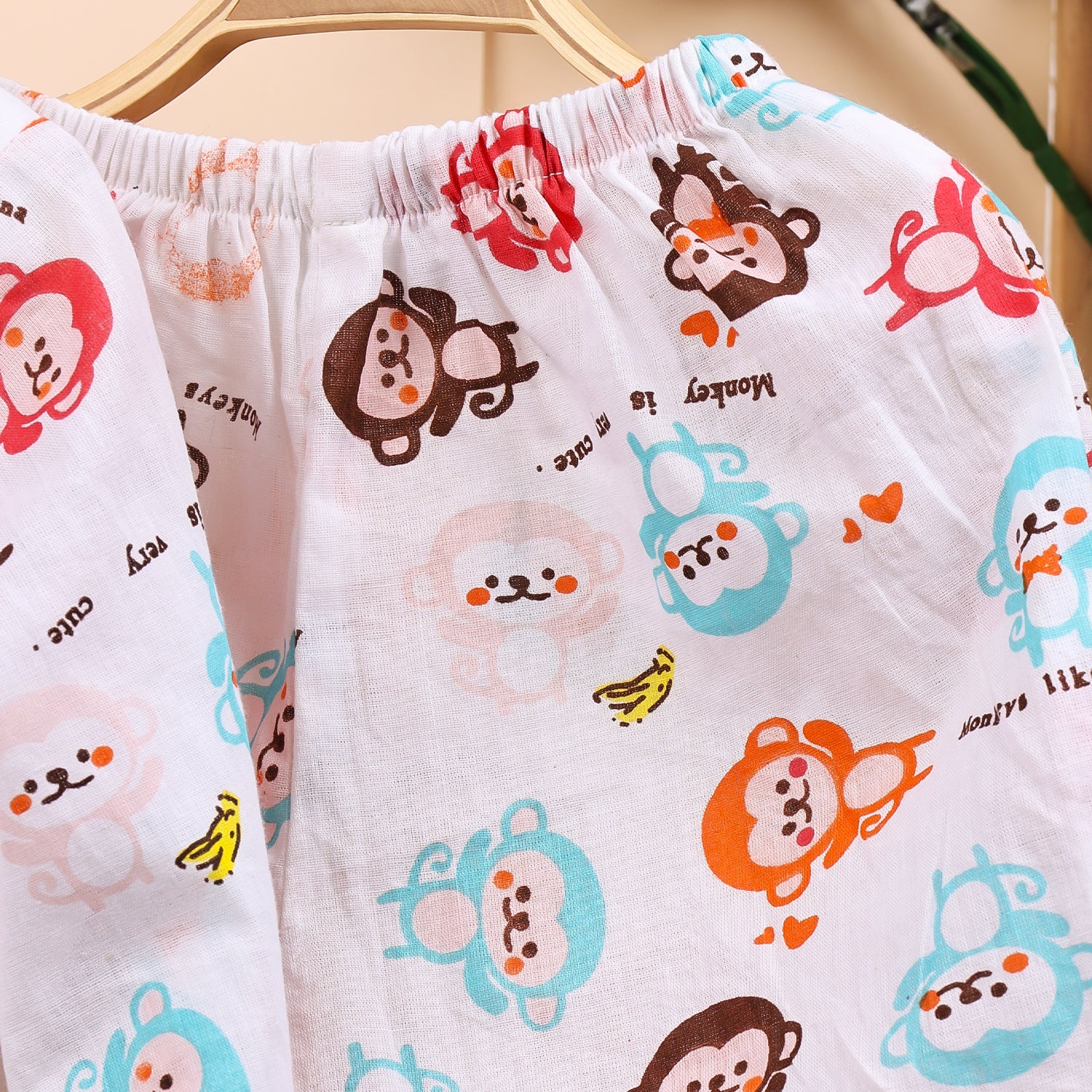 Organic Cotton Unisex Kids Pajama Set Combo | Night Suit | Sleepwear | Monkey - Image 12